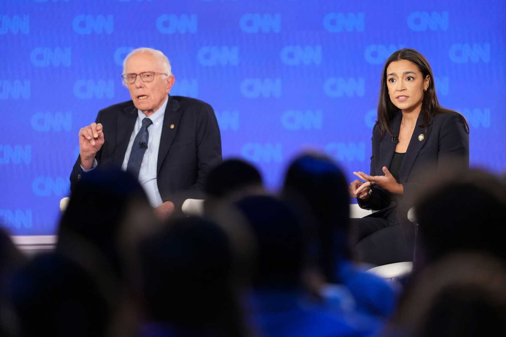 Ocasio Cortez Sanders Cnn Town Hall
