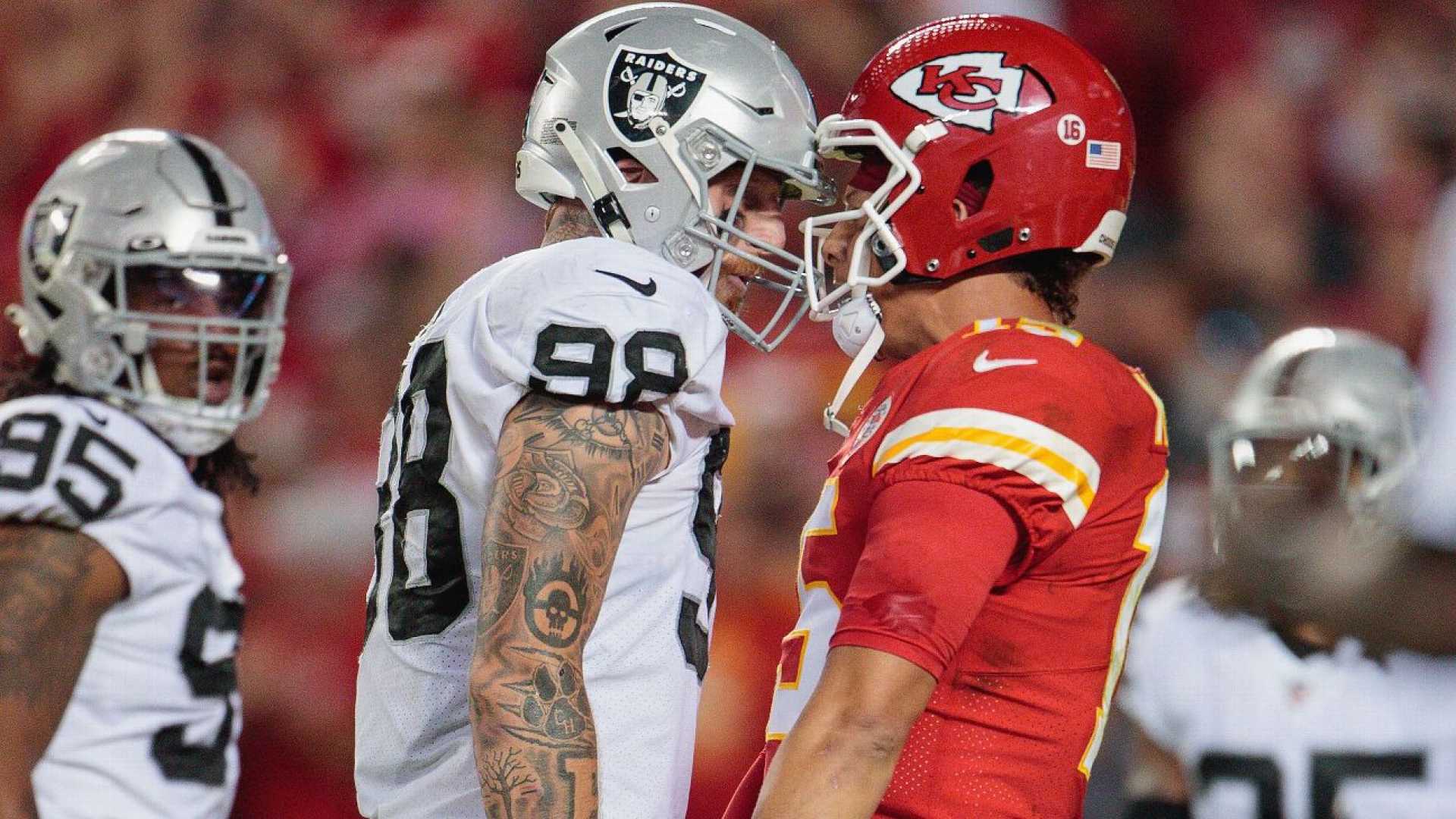 Patrick Mahomes Maxx Crosby Football Rivalry