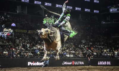 Pbr Bull Riding Event In Stadium