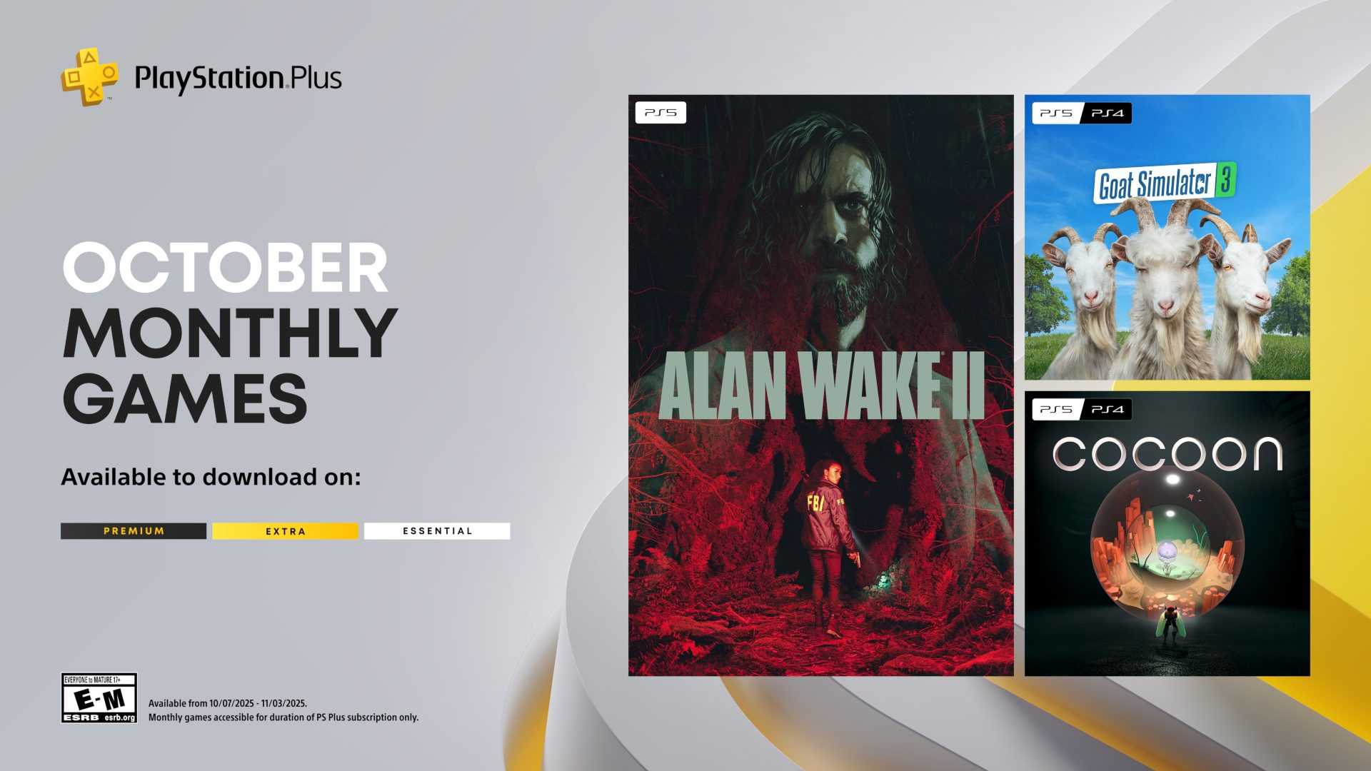 Playstation Plus October 2025 Games