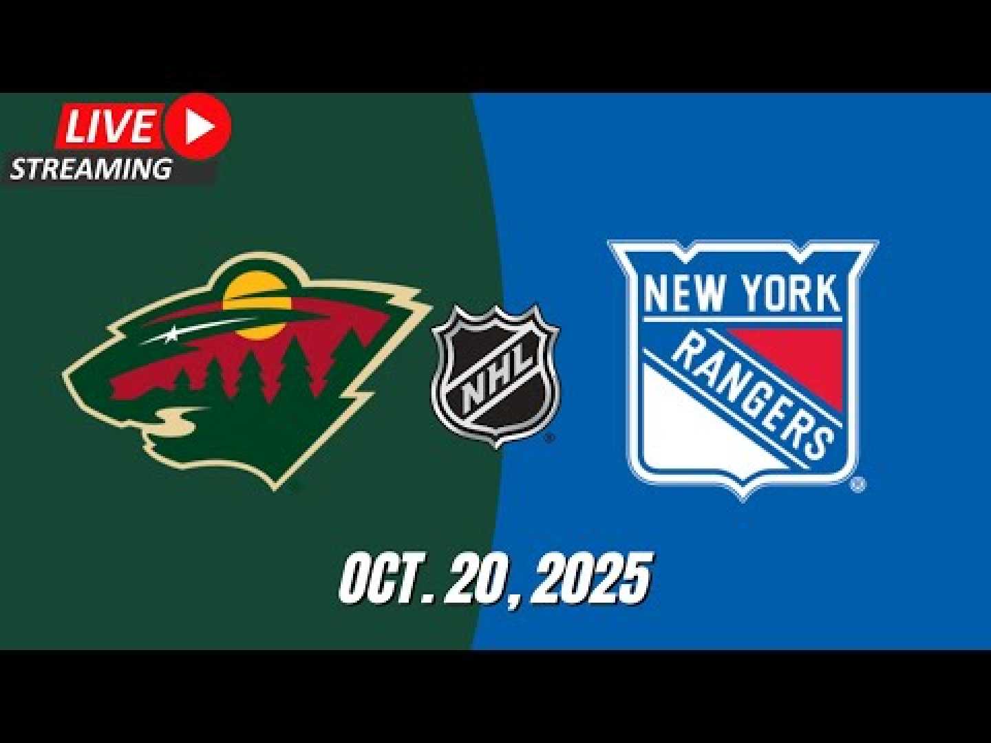 Rangers Wild Nhl Game October 2025