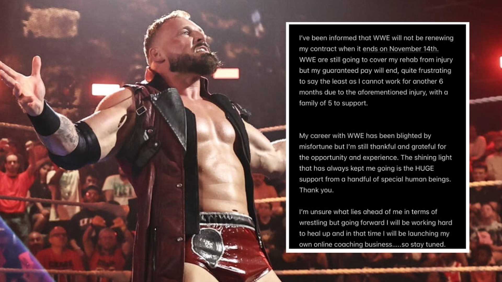 Ridge Holland Wwe Announcement Injury