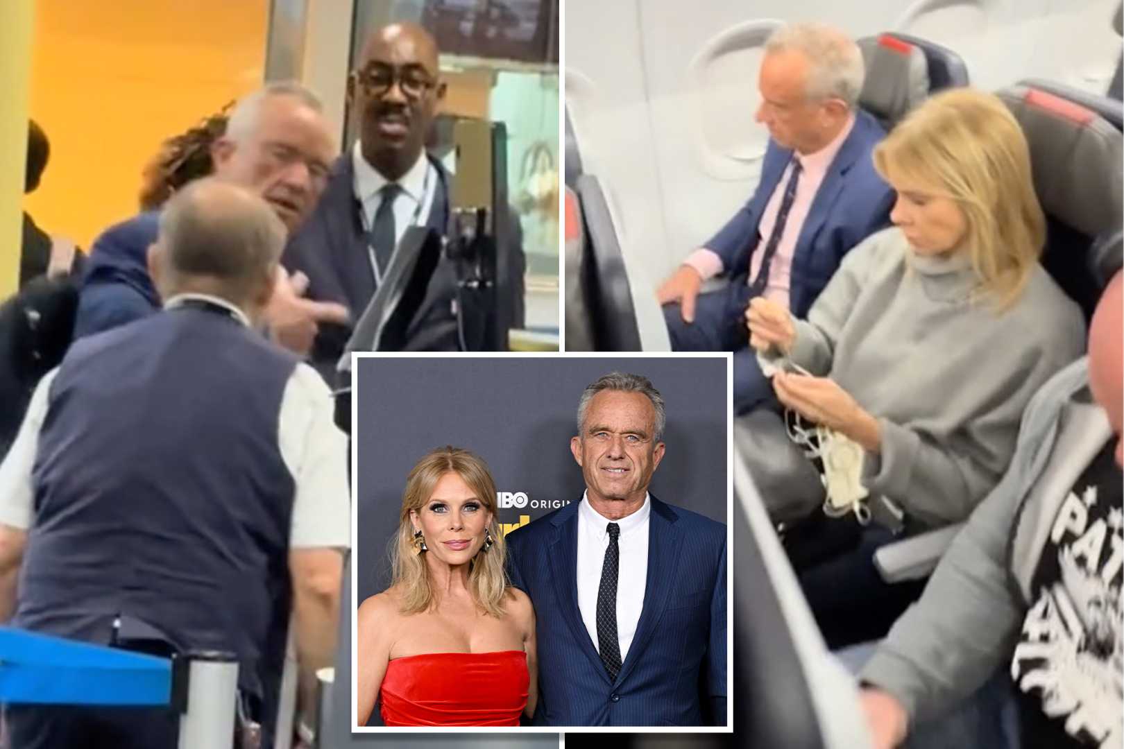 Robert F. Kennedy Jr. Cheryl Hines Economy Flight