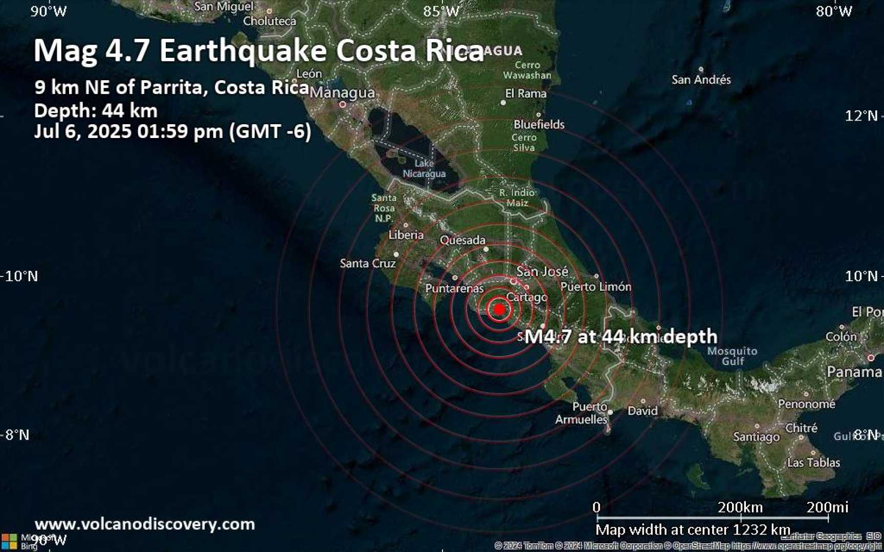 San Jose Costa Rica Earthquake