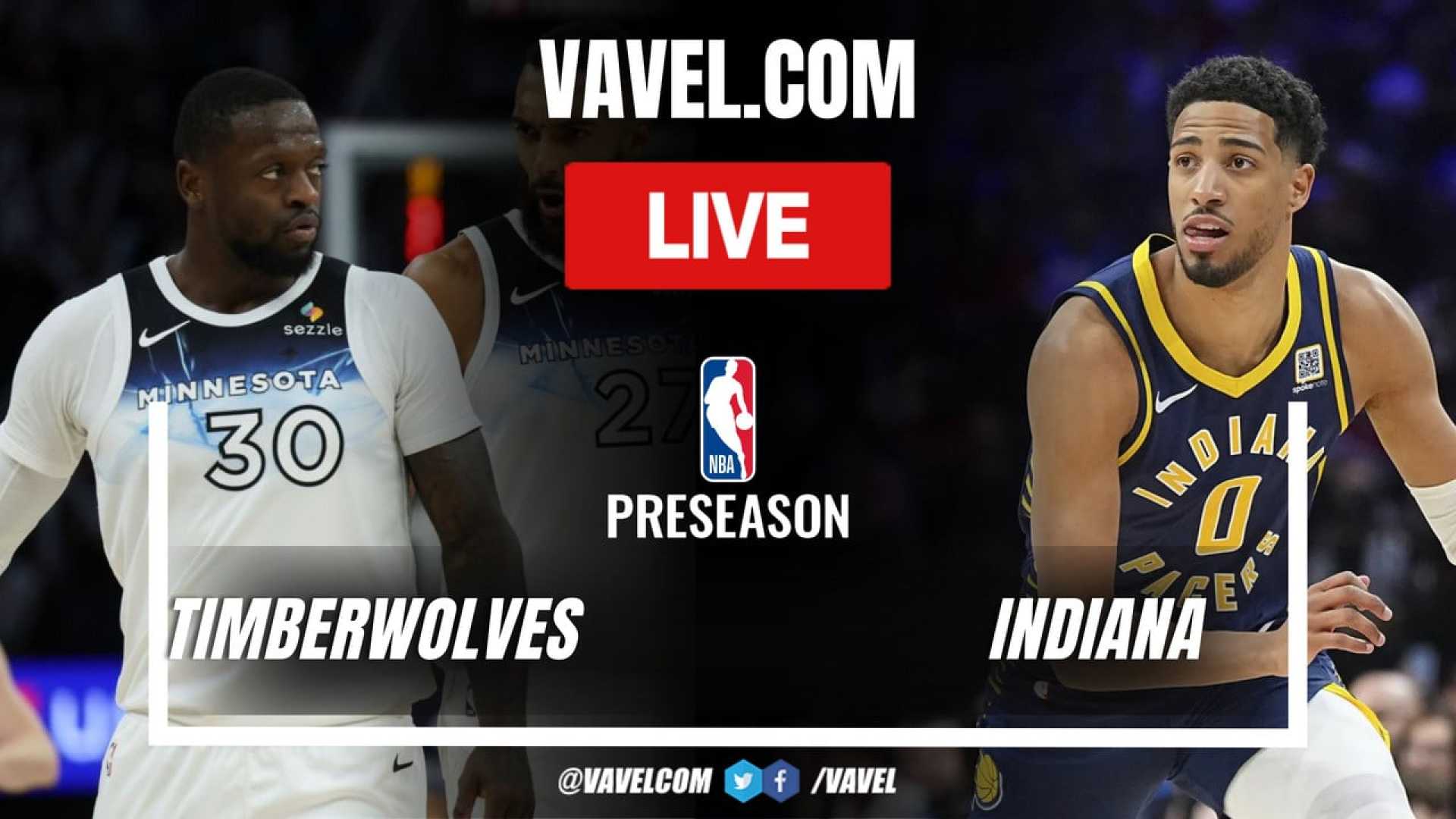 Timberwolves Vs Pacers Preseason Game