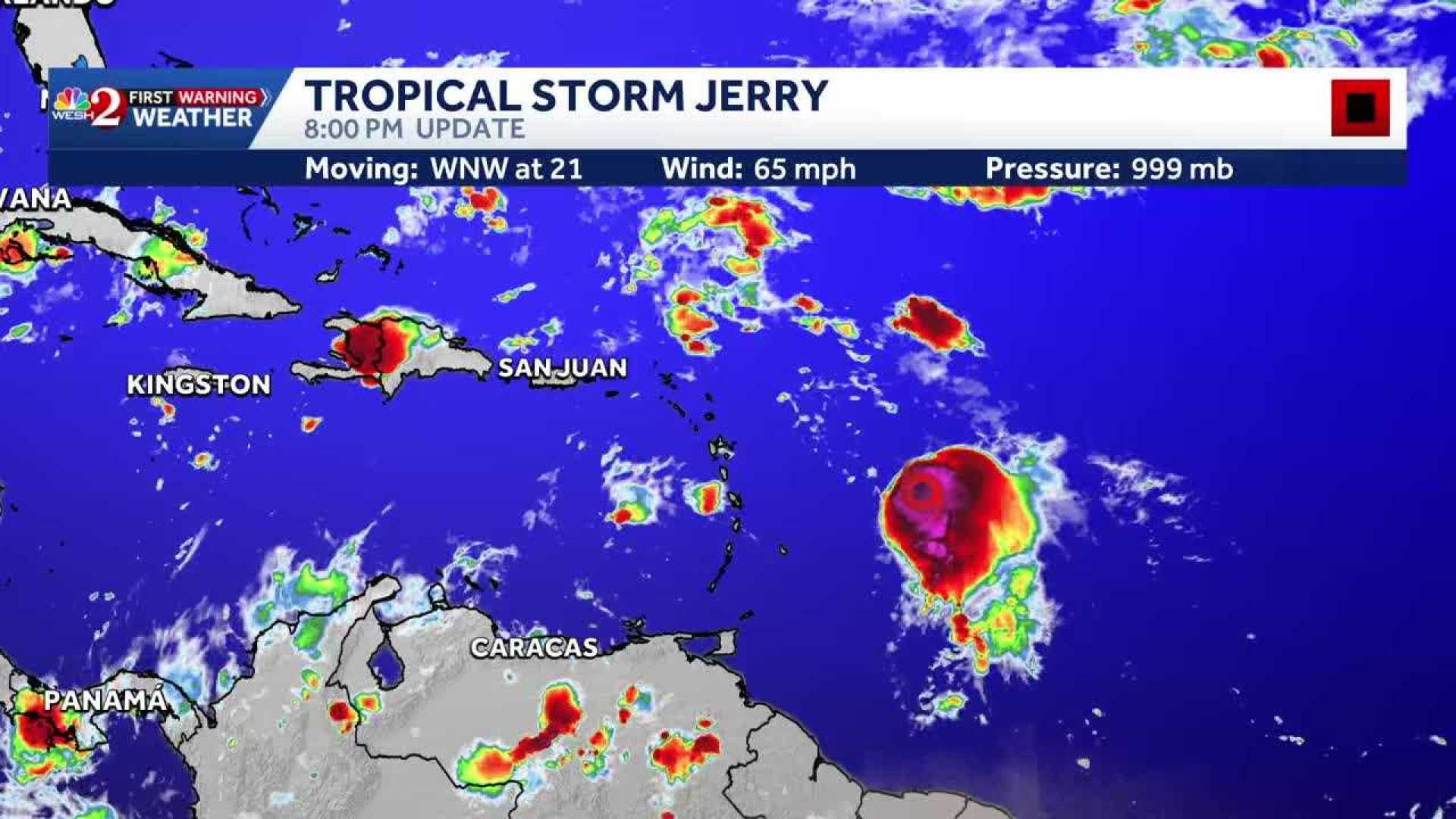 Tropical Storm Jerry Weather Update