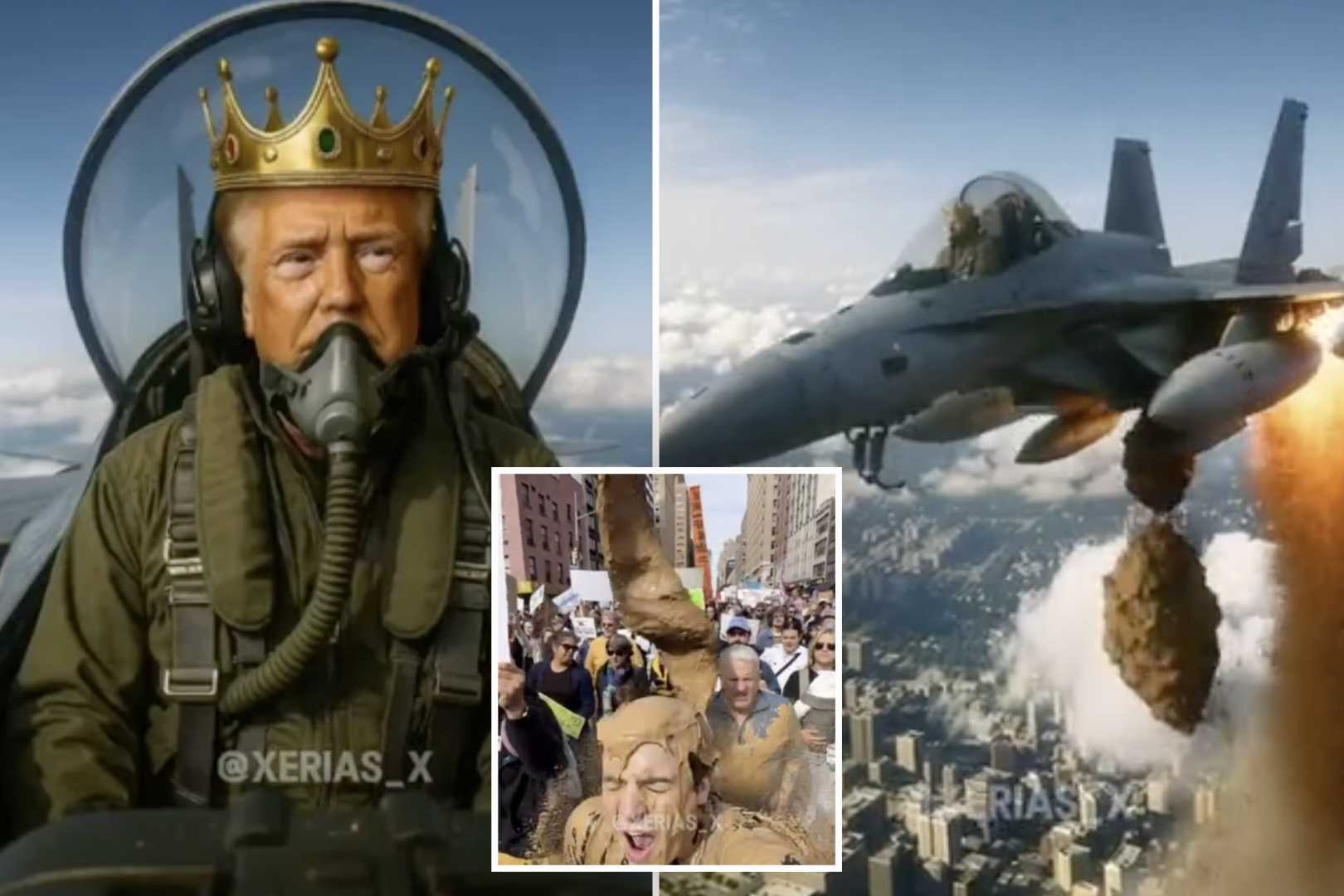 Trump Fighter Pilot Ai Video Protest New York