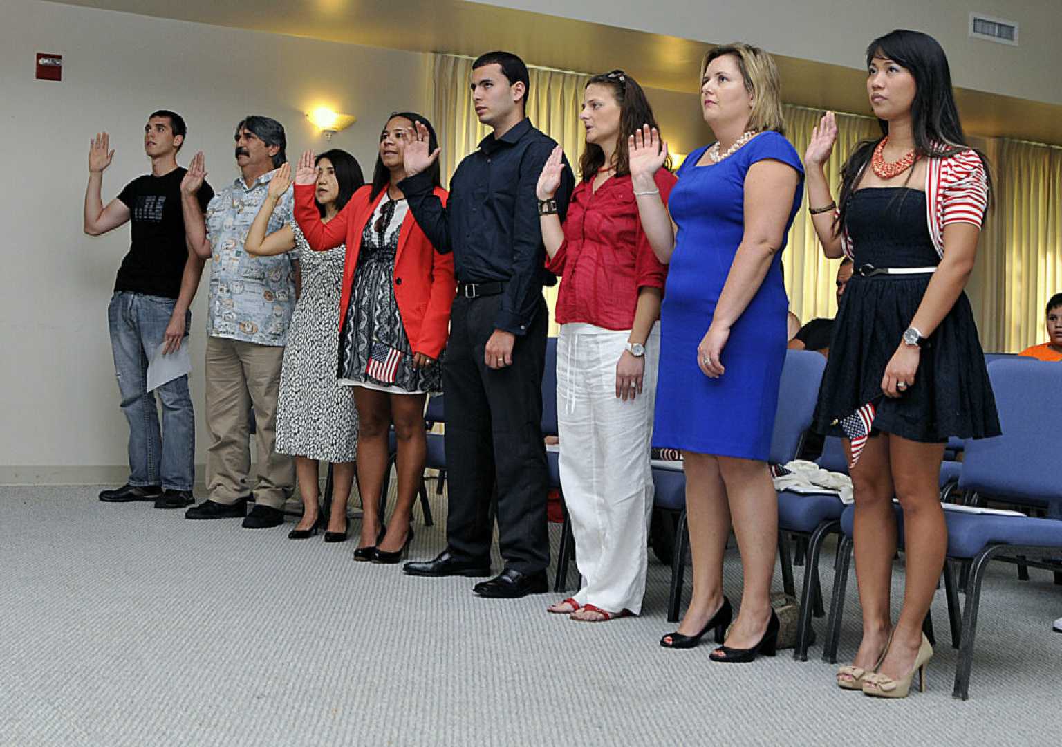U.s. Citizenship Test Naturalization Ceremony