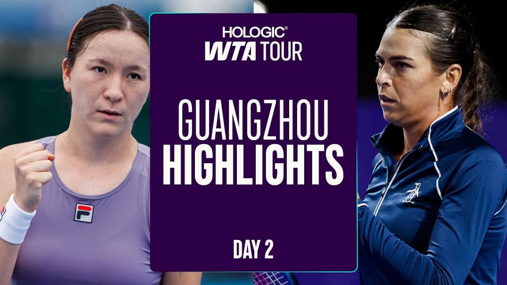 Wta Guangzhou Day 2 Tennis Matches