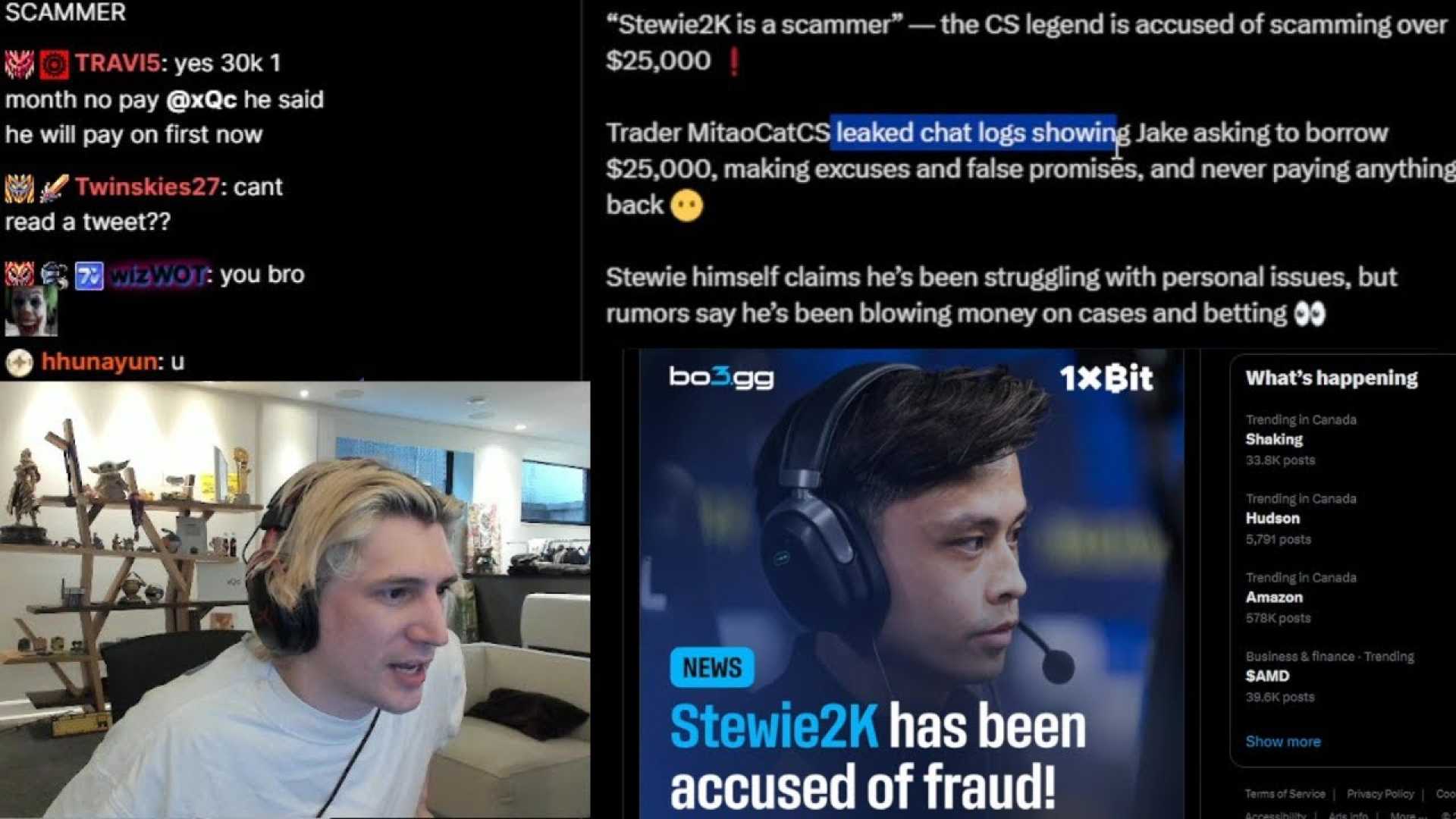 Xqc Stewie2k Skin Scam