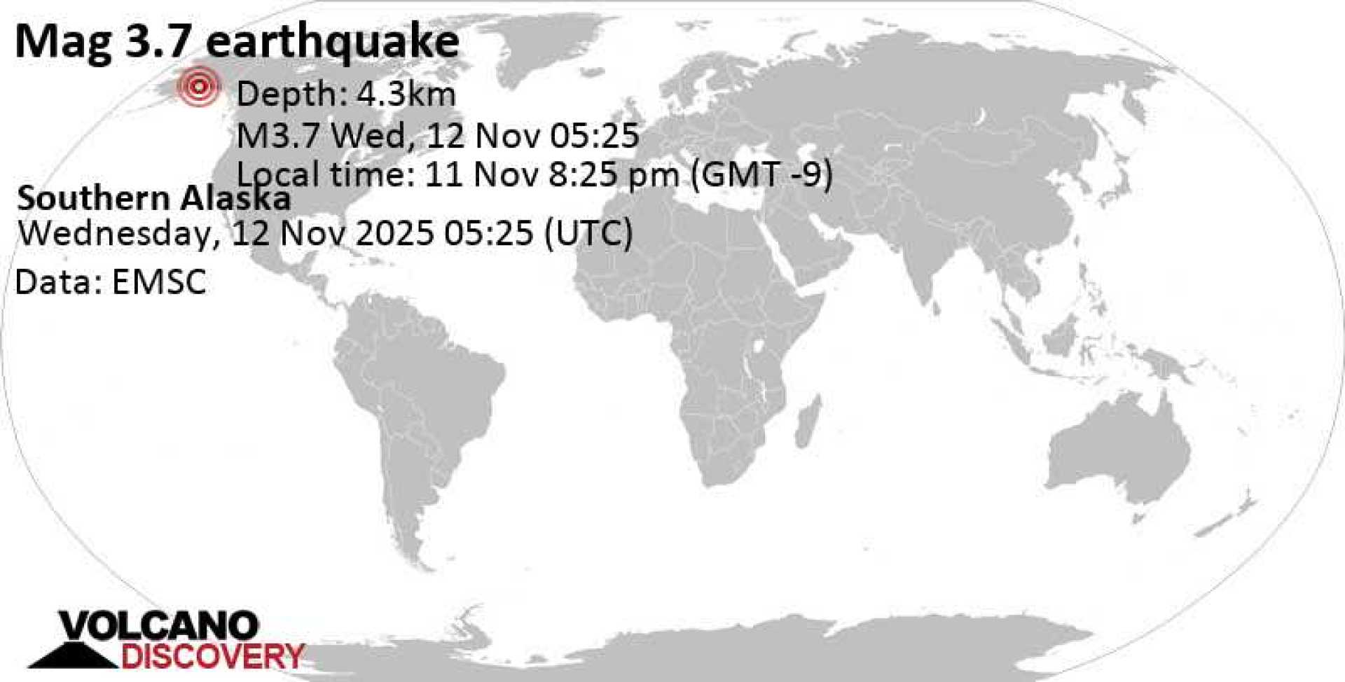 Alaska Earthquake November 2025
