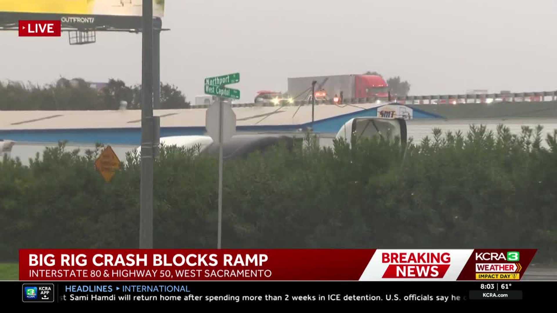 Big Rig Crash West Sacramento