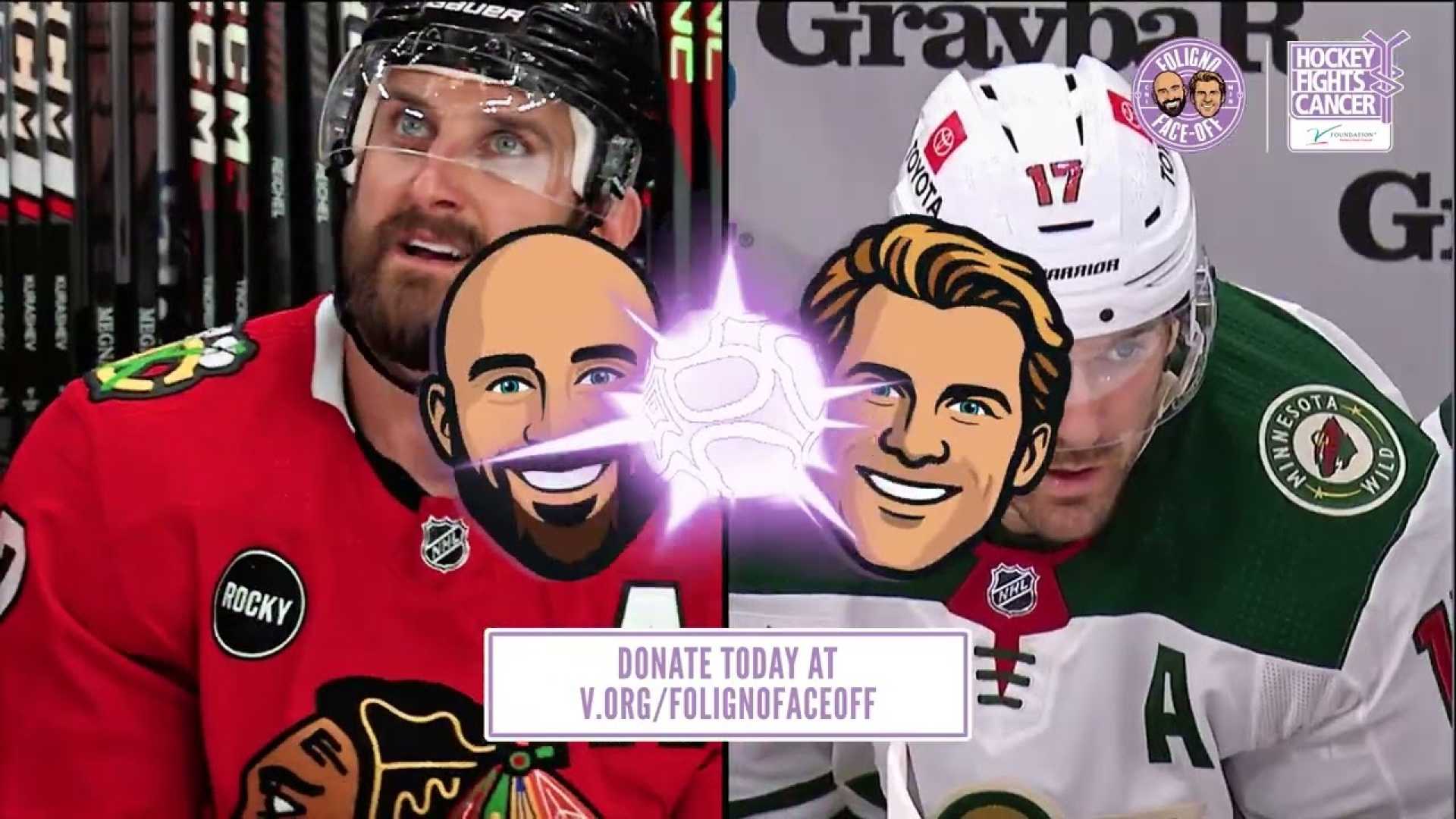 Blackhawks Wild Foligno Face Off Cancer Fundraising