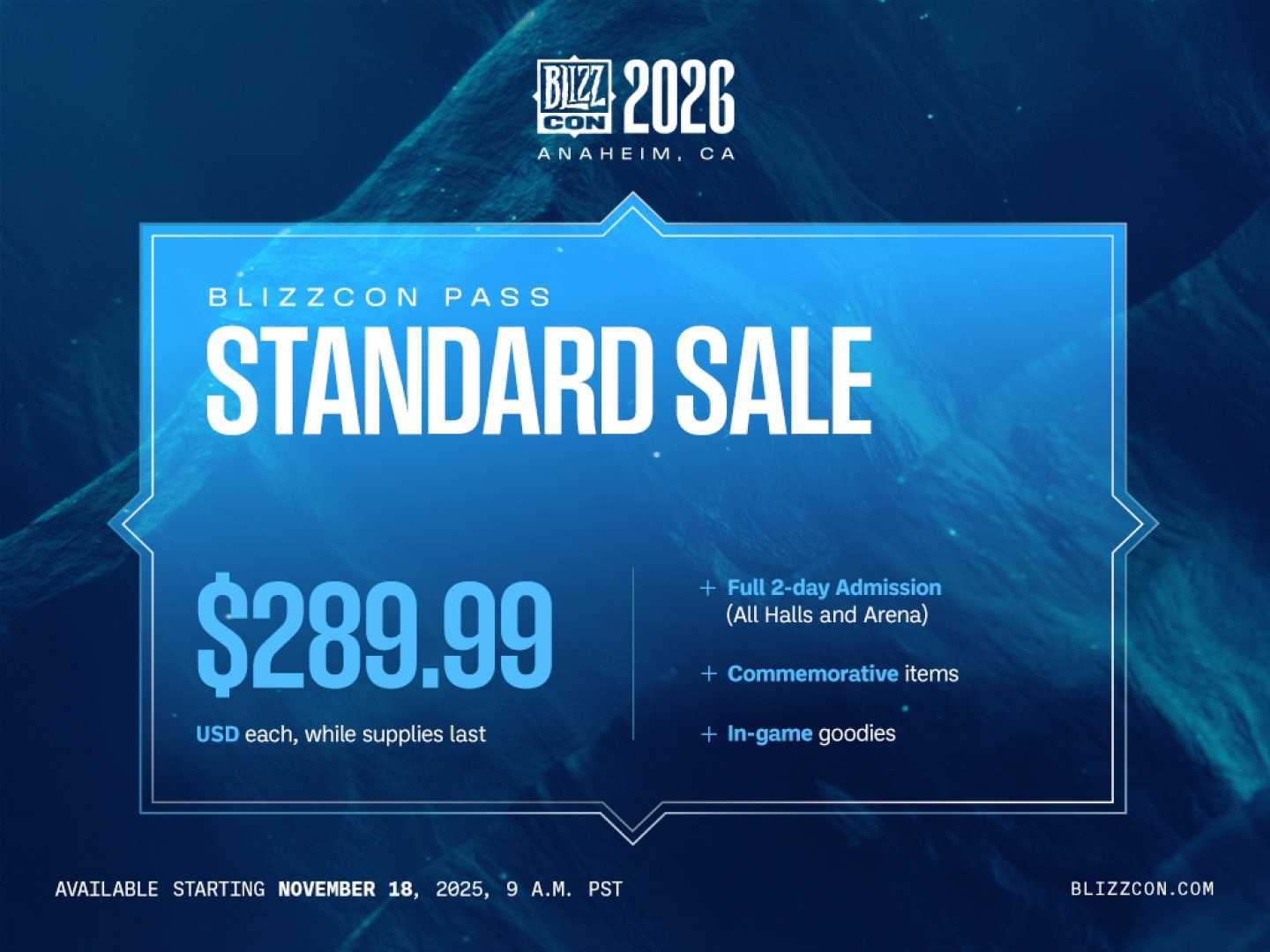 Blizzcon 2026 Passes Announcement