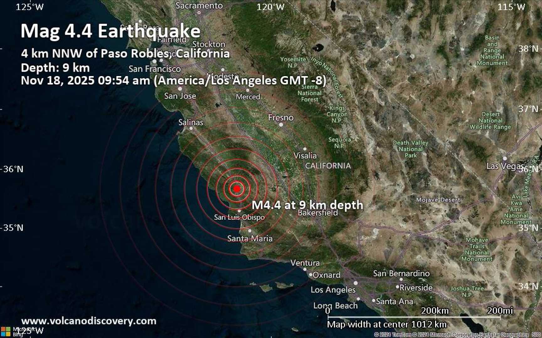 Central California Earthquake November 2025
