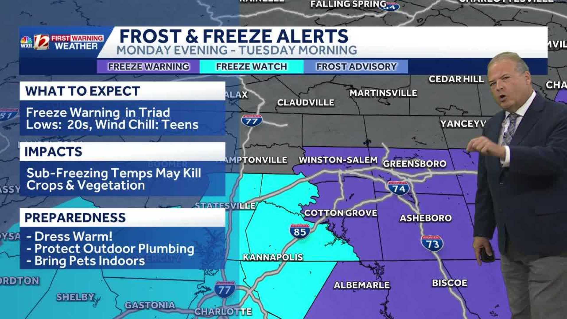 Charlotte Freeze Warning Cold Weather