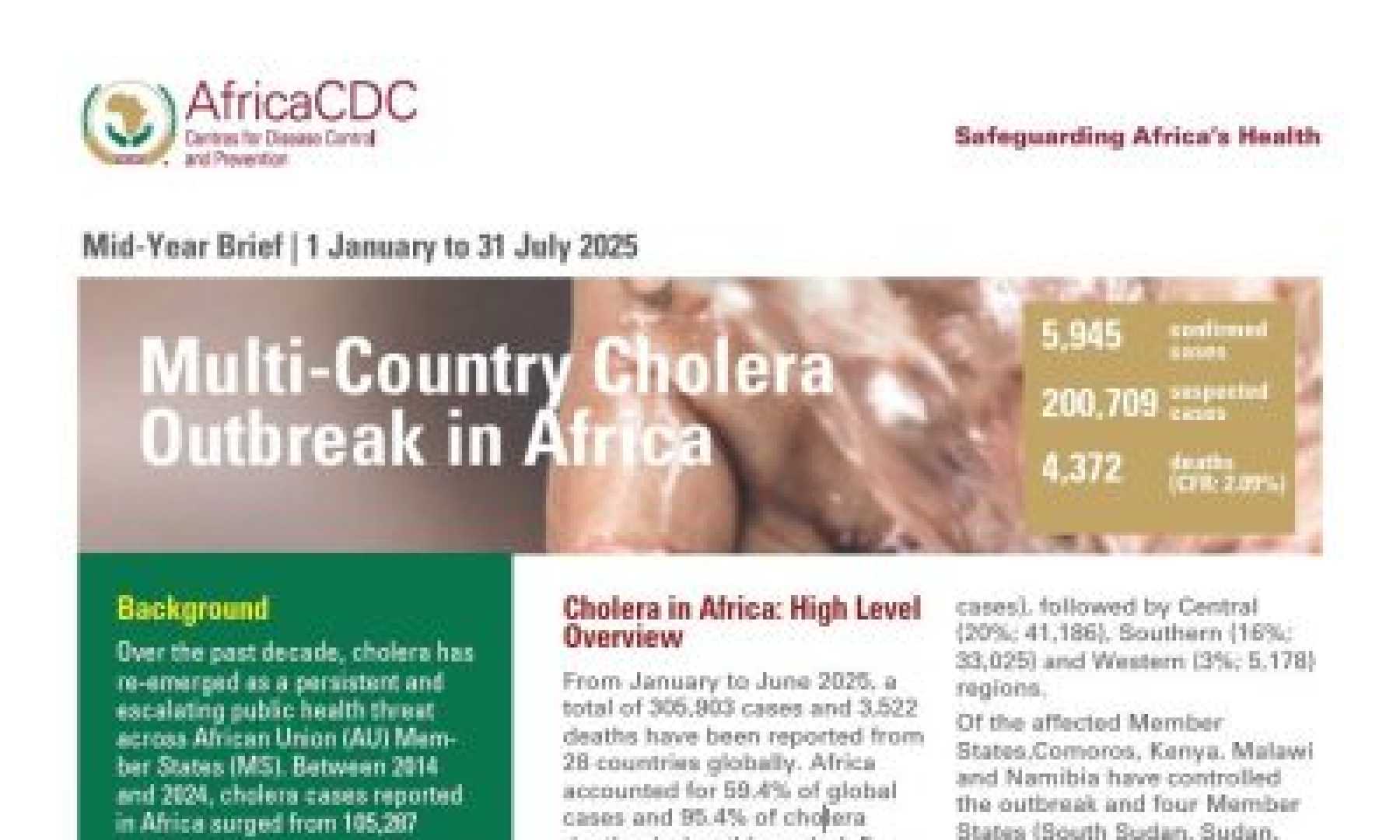 Cholera Outbreak In Africa 2025
