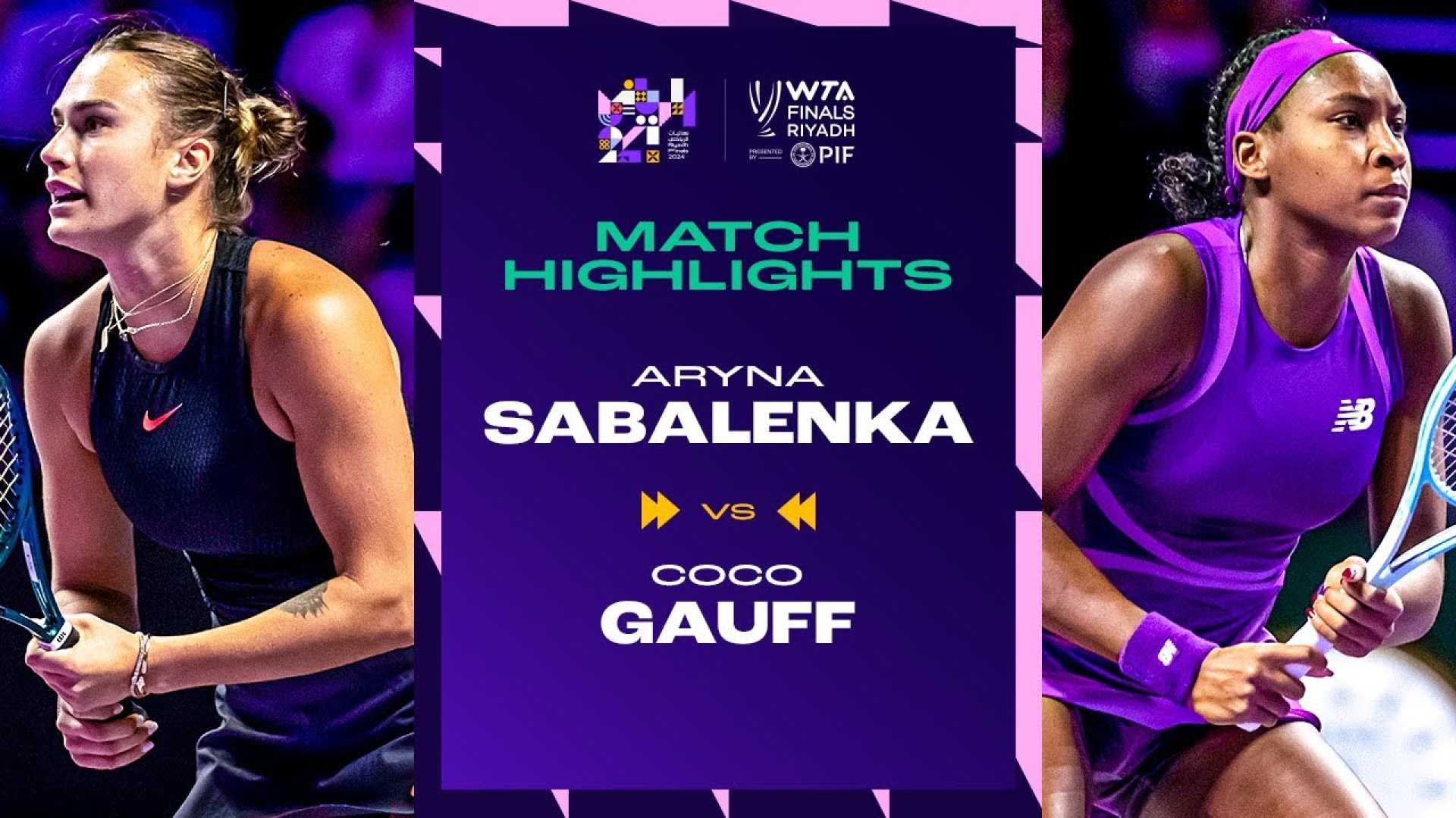 Coco Gauff Aryna Sabalenka Tennis Match