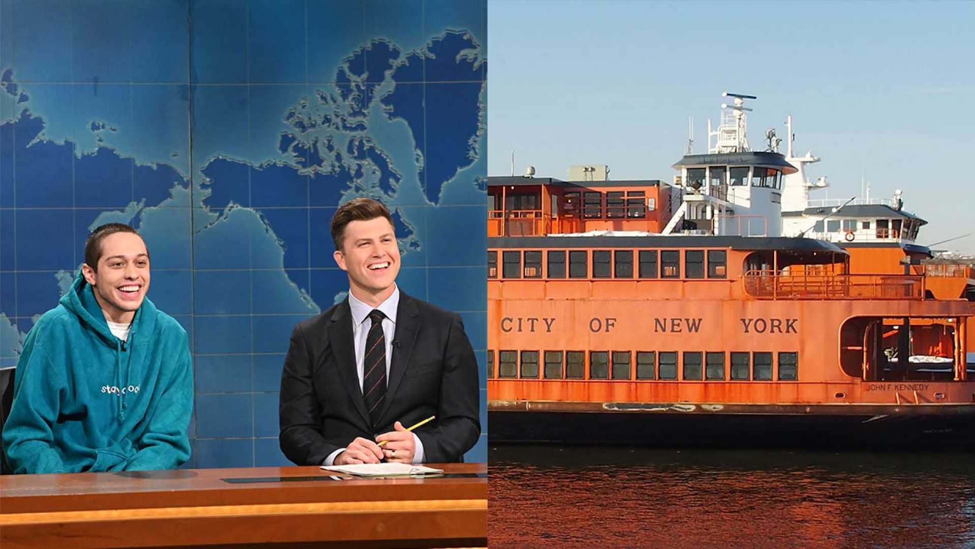 Colin Jost Pete Davidson Staten Island Ferry