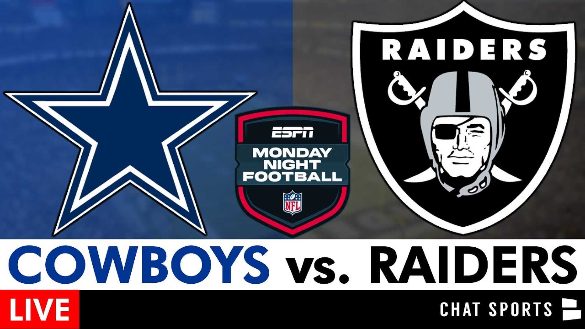 Dallas Cowboys Las Vegas Raiders Monday Night Football