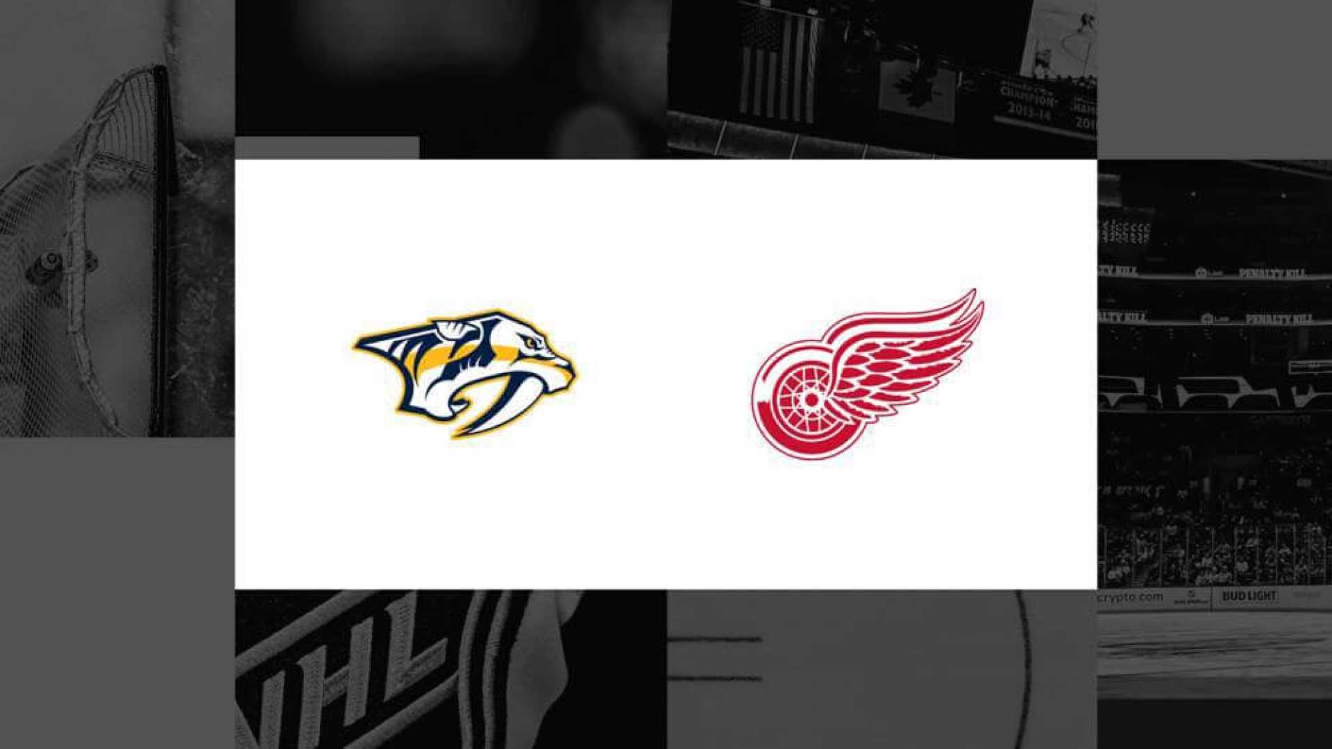 Detroit Red Wings Vs Nashville Predators Hockey