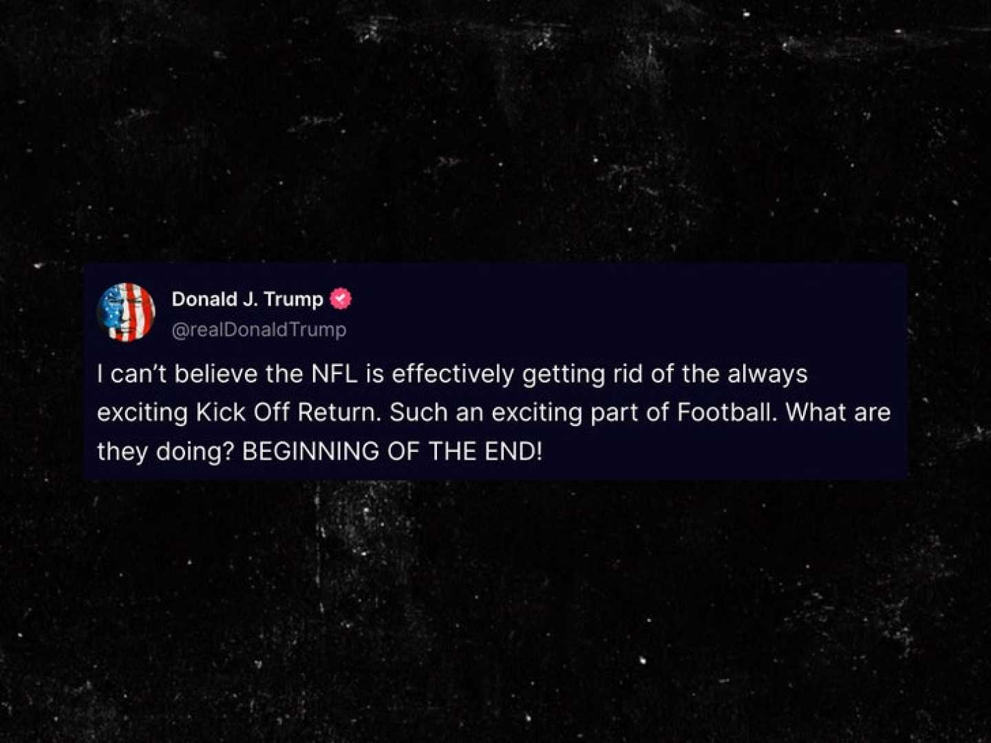 Donald Trump Nfl Kickoff Rules