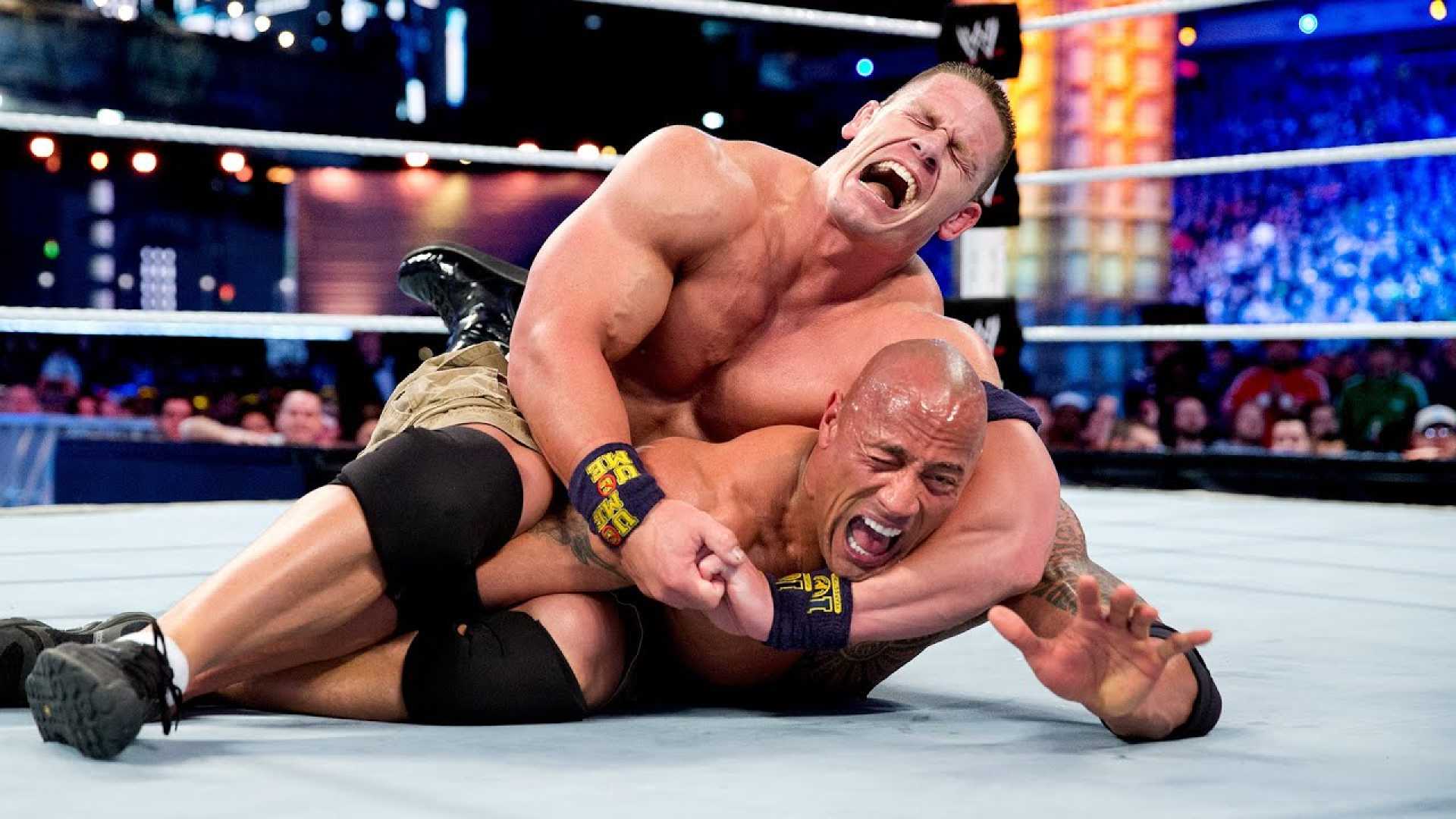 Dwayne Johnson Wrestling Punch