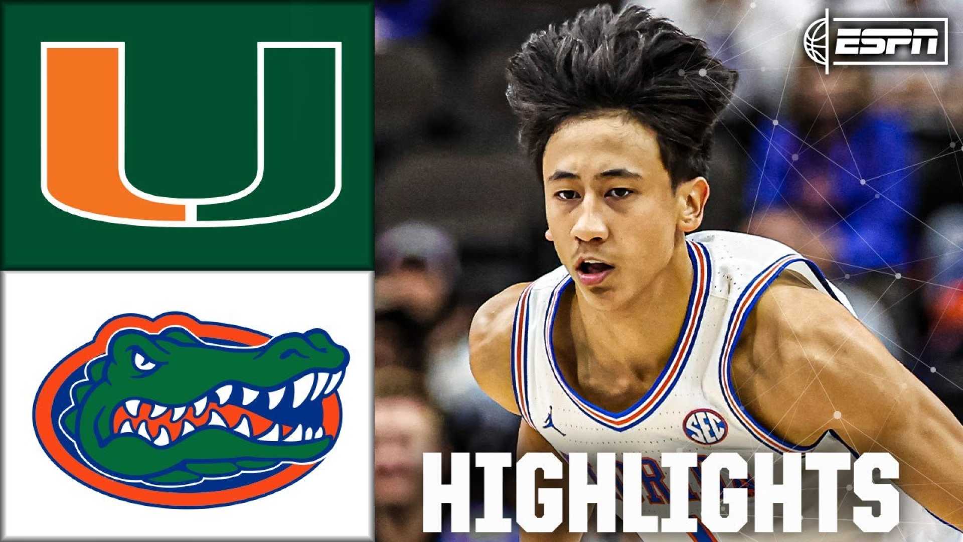 Florida Gators Miami Hurricanes College Basketball