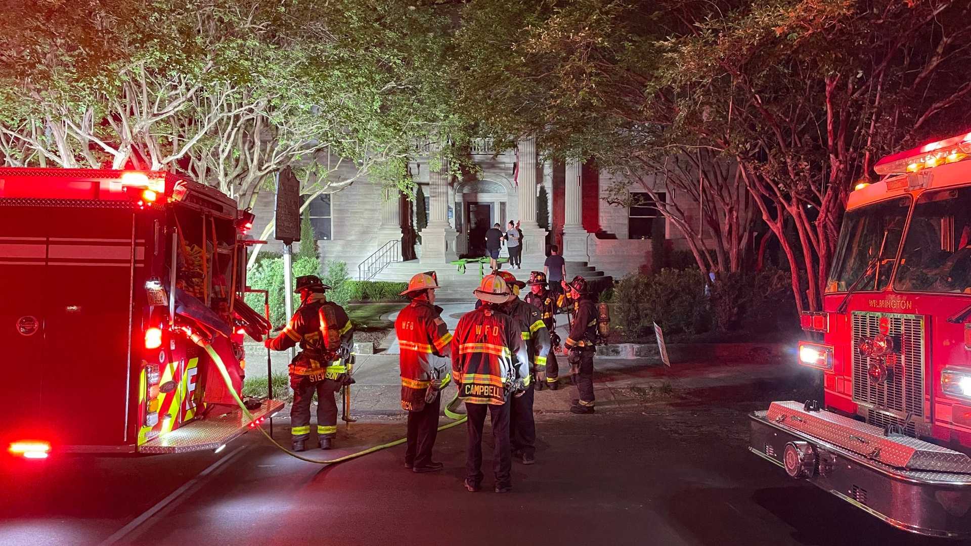 Graystone Inn Fire Scene Wilmington North Carolina