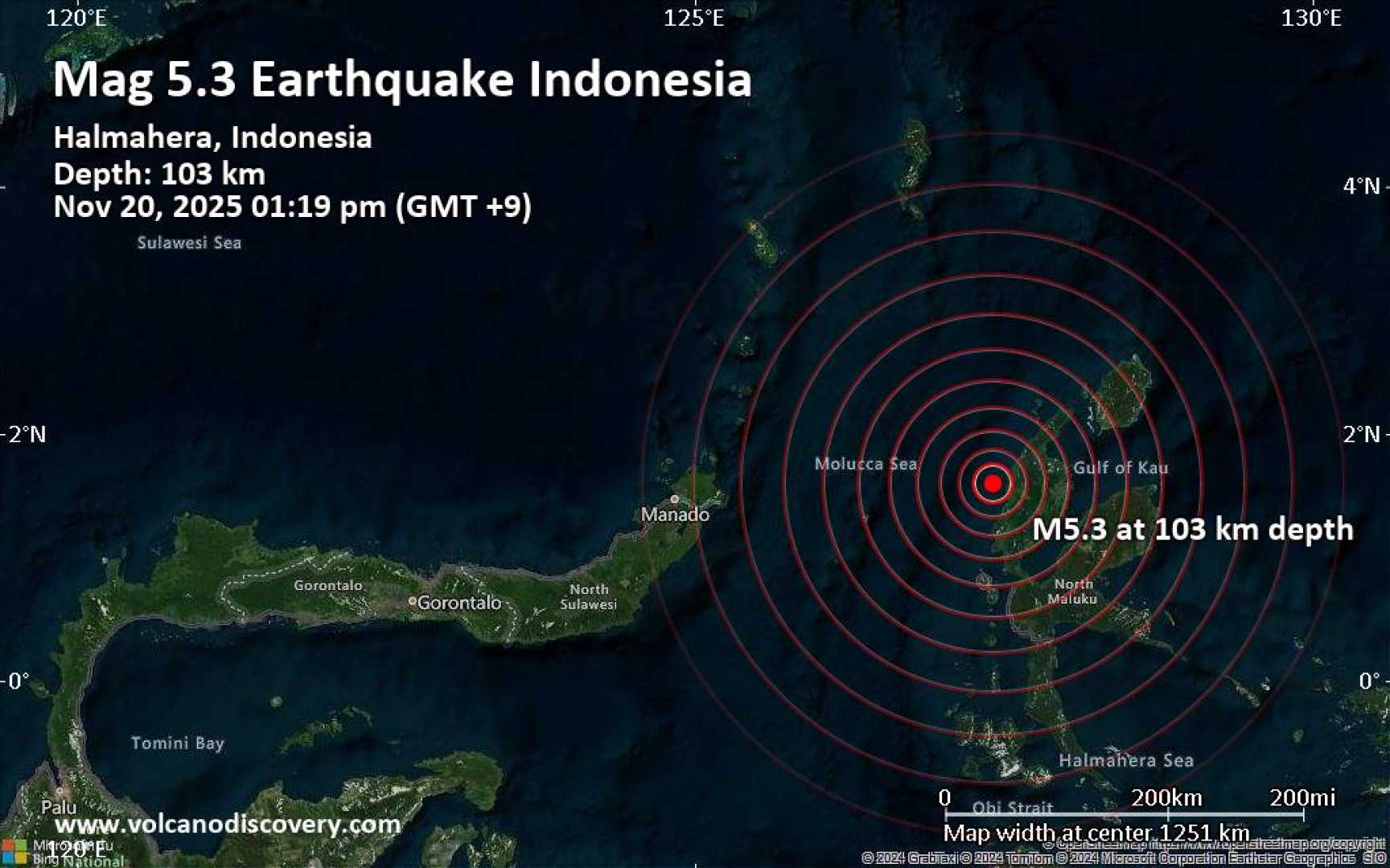 Indonesia Earthquakes November 2025