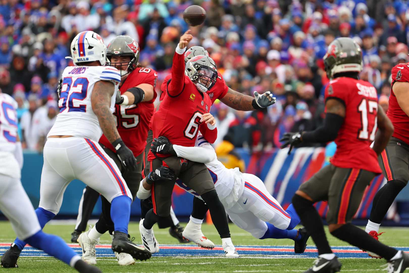 Joey Bosa Baker Mayfield Nfl Hit