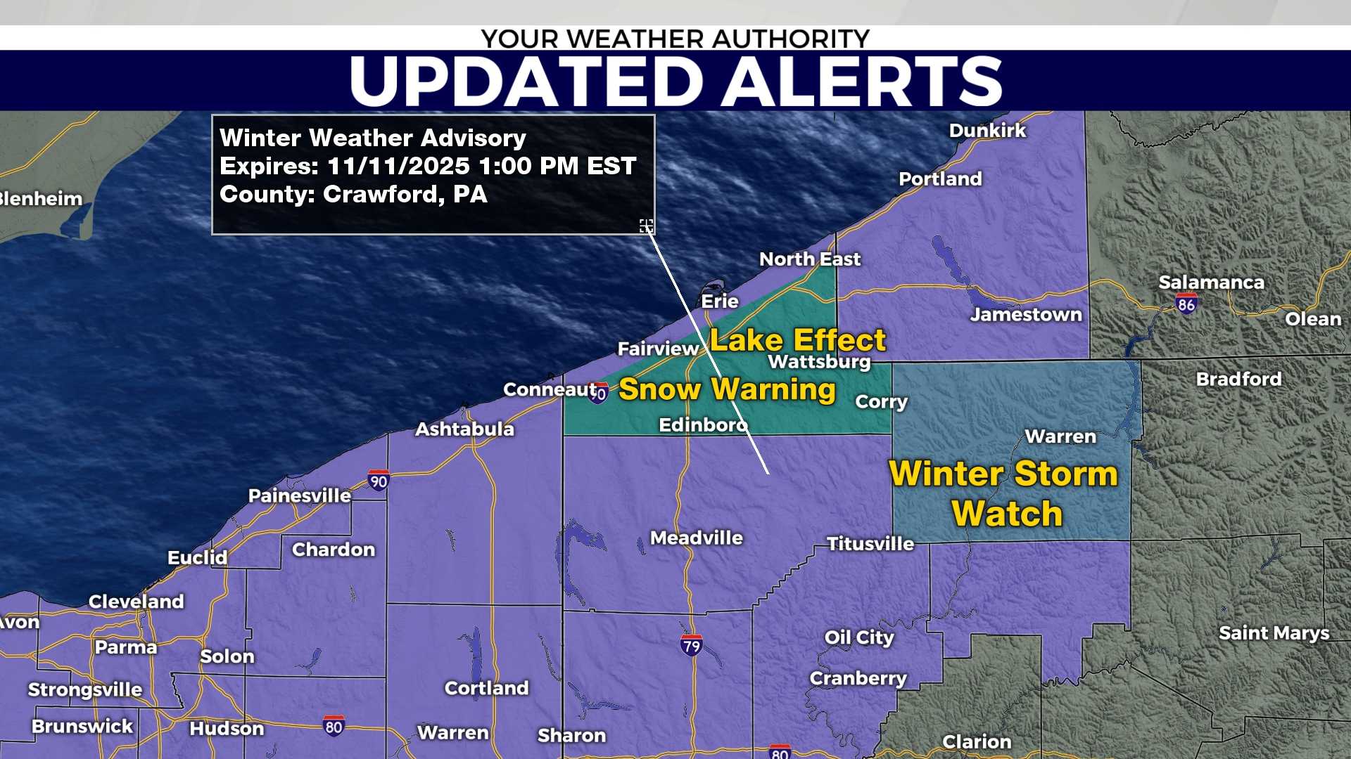 Lake Effect Snow Storm Warning
