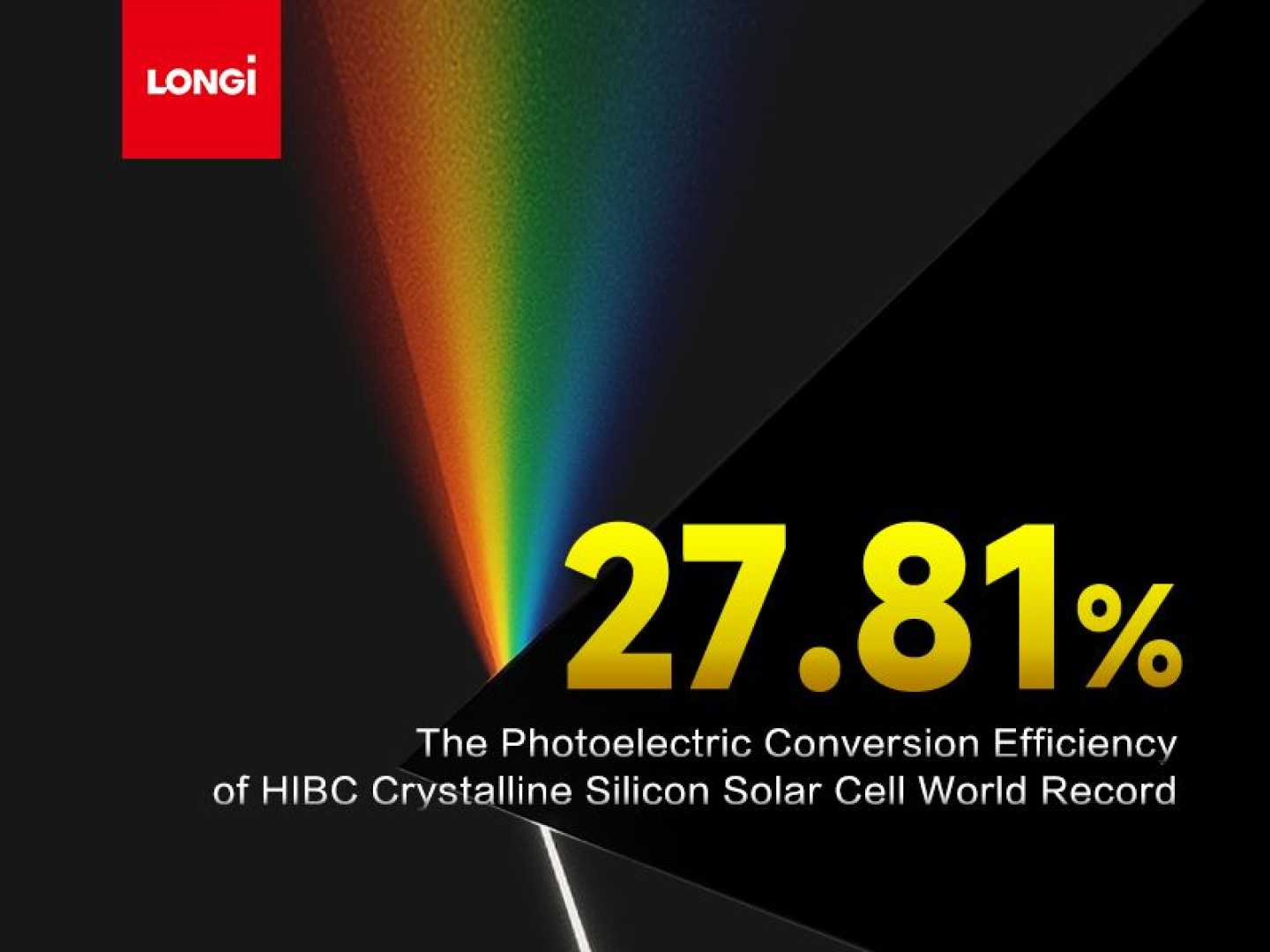 Longi Solar Cell Efficiency 27.81%