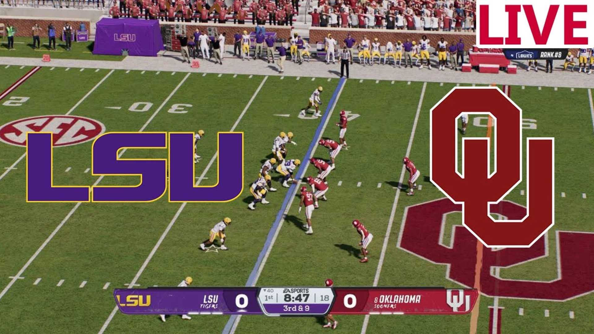 Lsu Tigers Vs Oklahoma Sooners Football