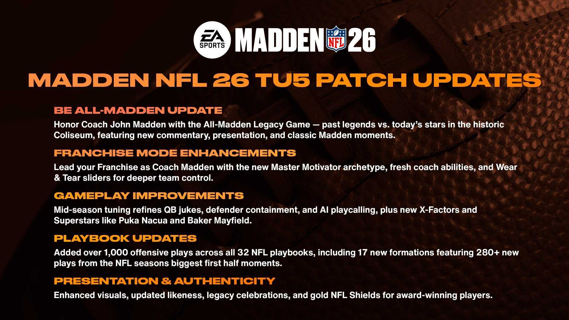 Madden Nfl 26 Game Features