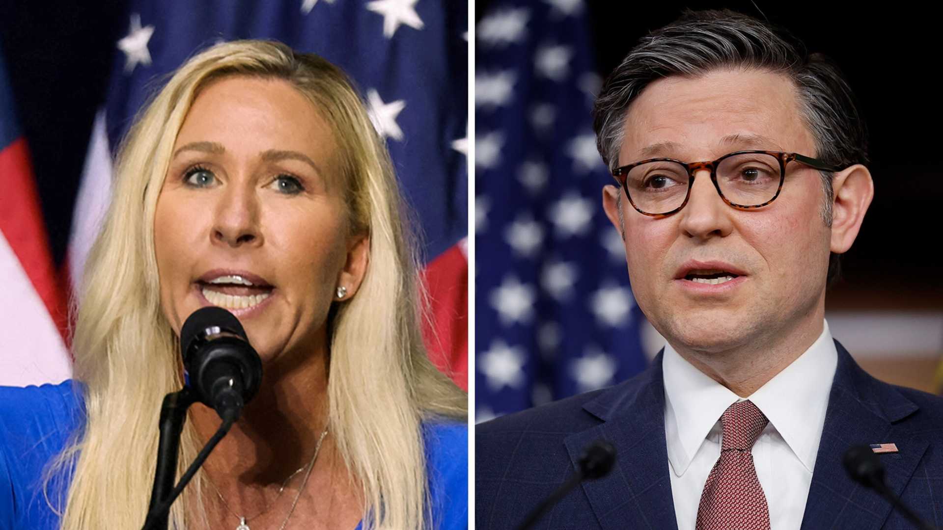 Marjorie Taylor Greene Mike Johnson House Speaker