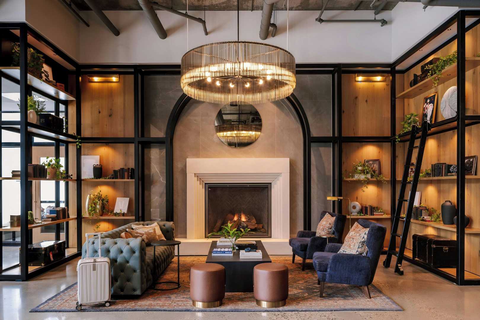 Marriott Hotel Lobby And Sonder Apartment Rentals