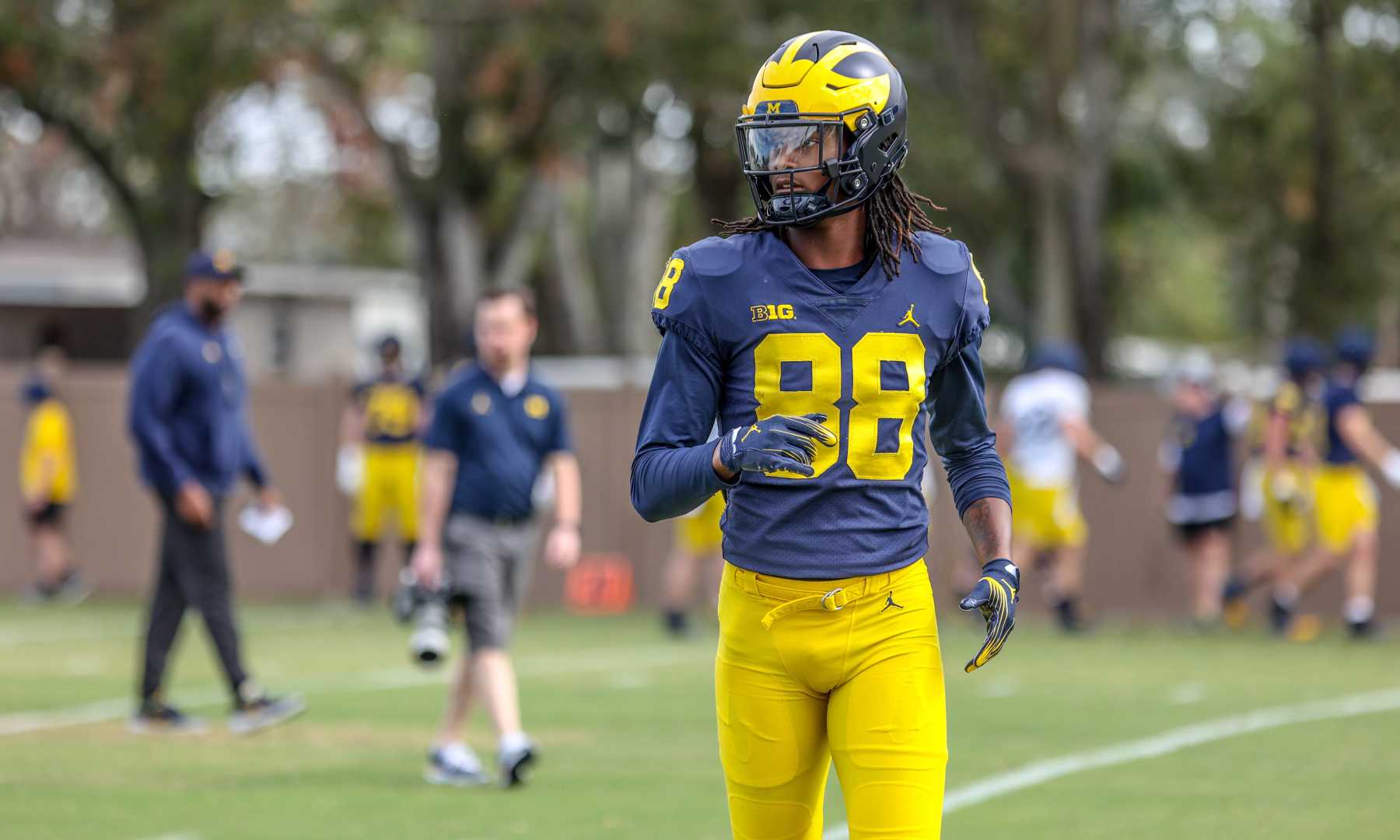 Michigan Wolverines Football Team Practice