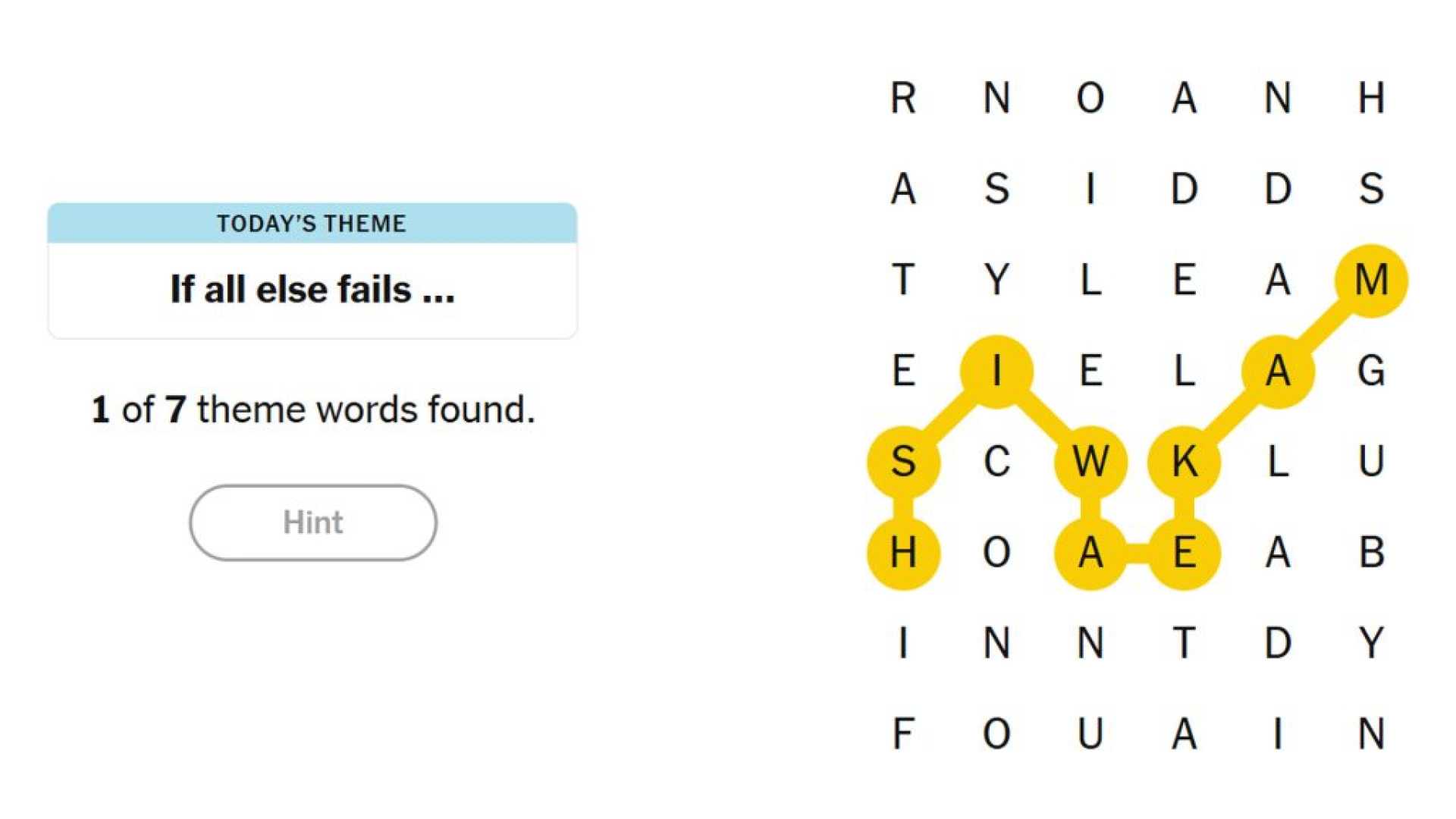 New York Times Strands Word Game Hints
