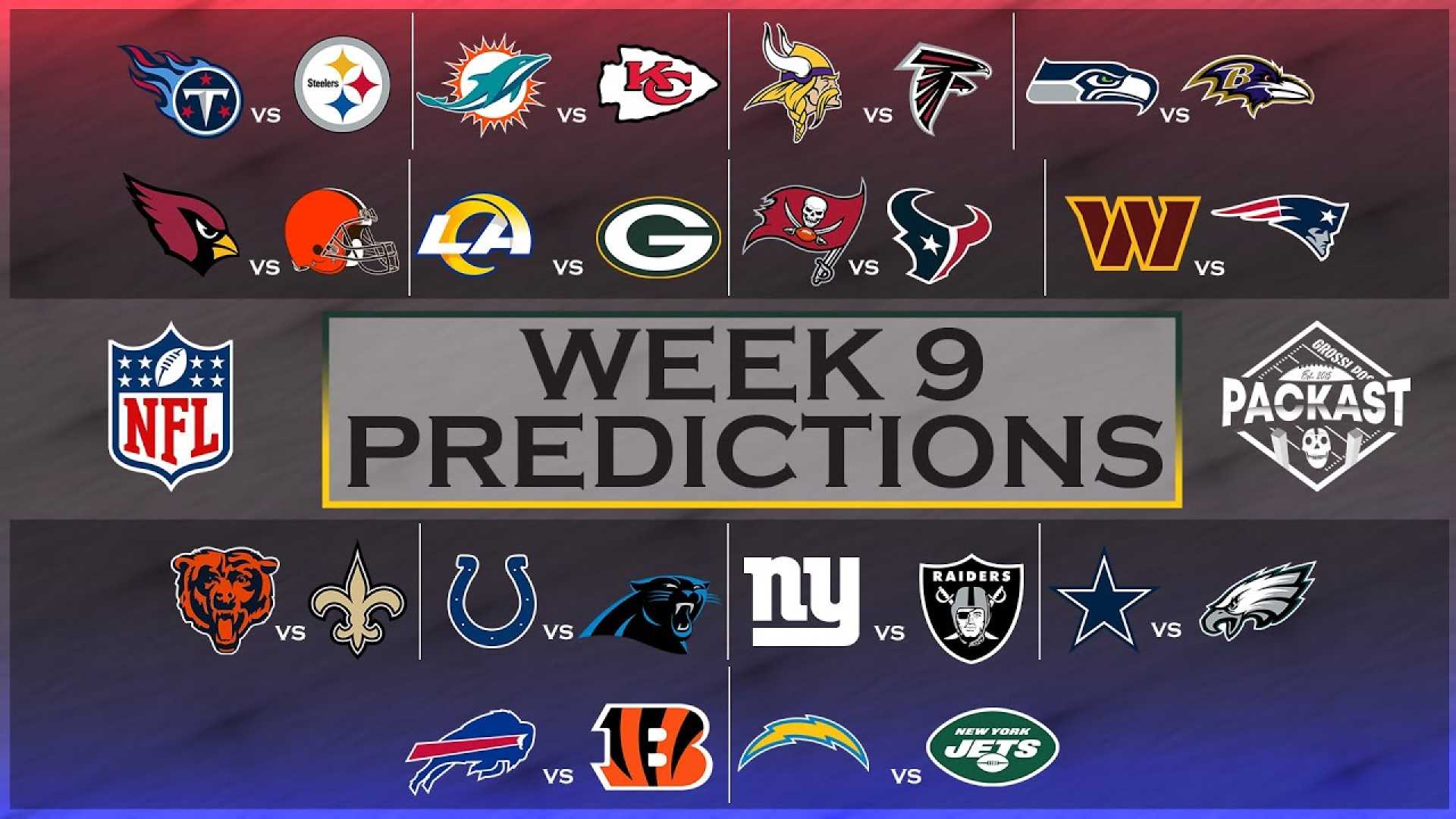 Nfl Week 9 Matchups And Predictions