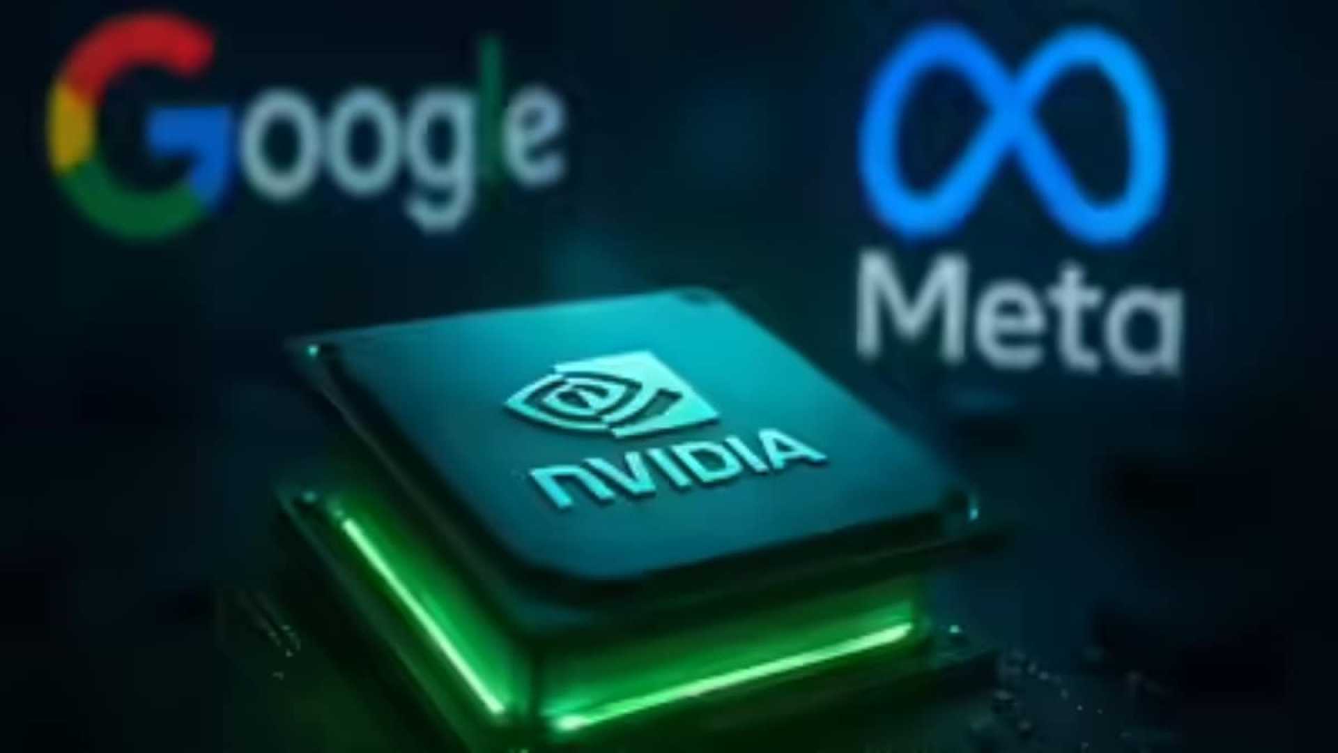 Nvidia Logo And Google Chips