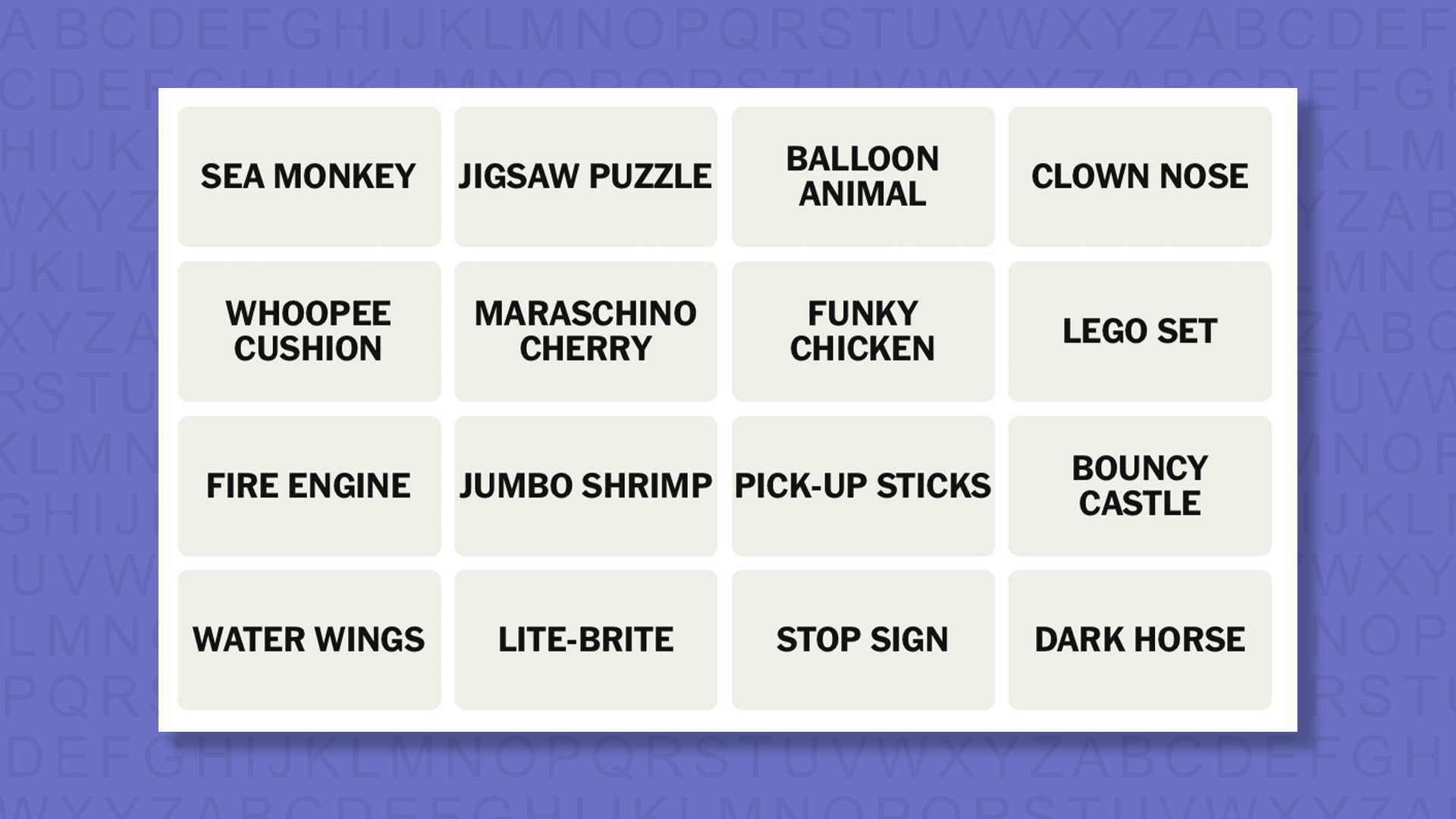 Nyt Connections Puzzle Game