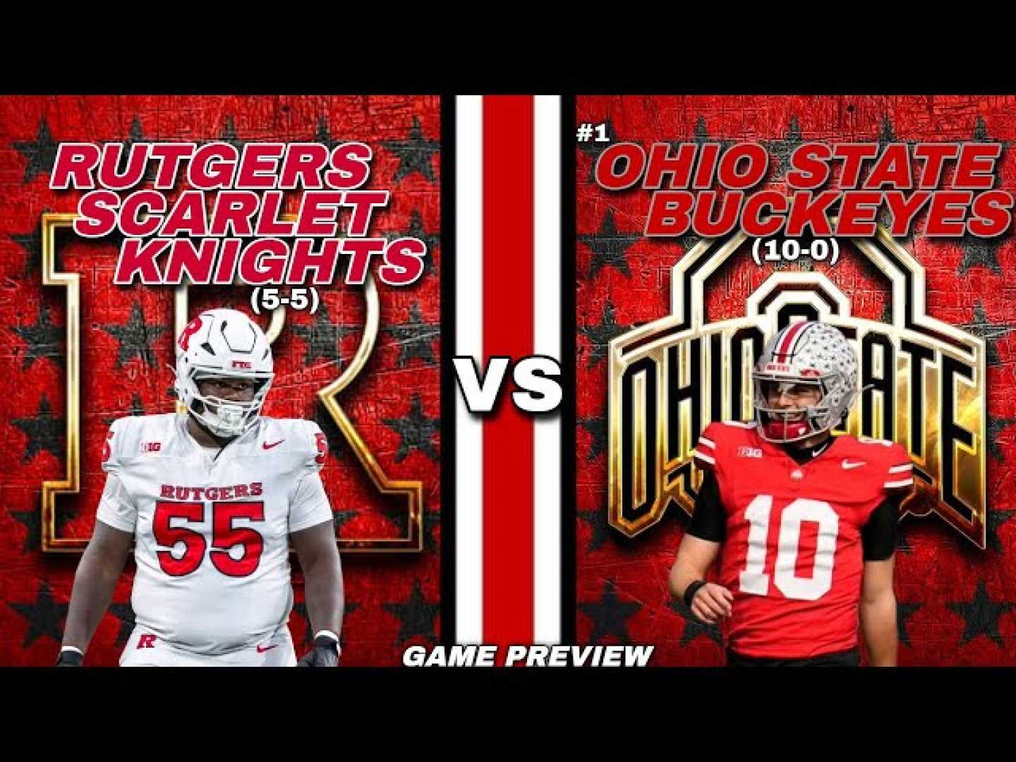 Ohio State Buckeyes Vs Rutgers Scarlet Knights Football