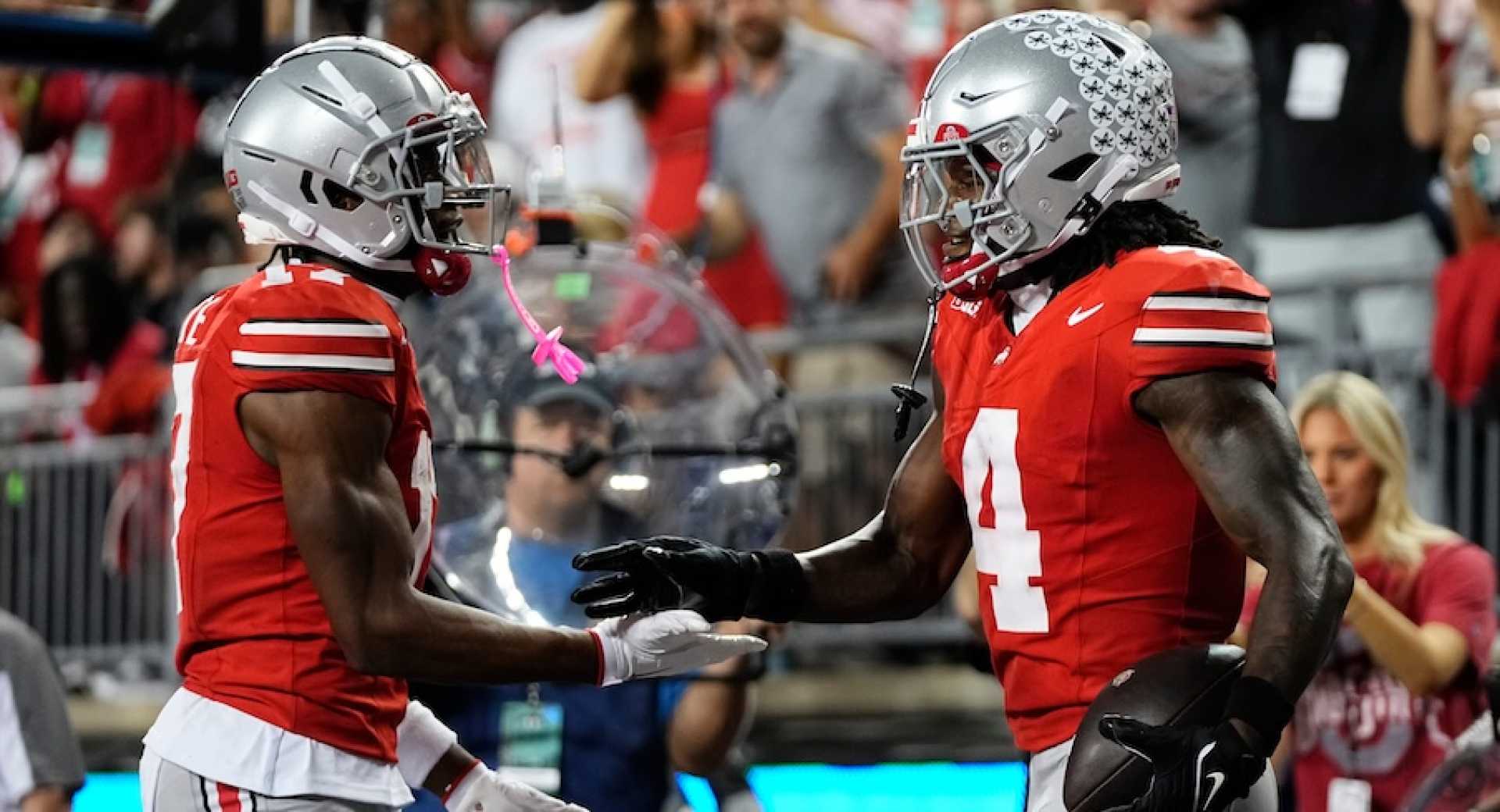 Ohio State Wide Receivers Jeremiah Smith Carnell Tate