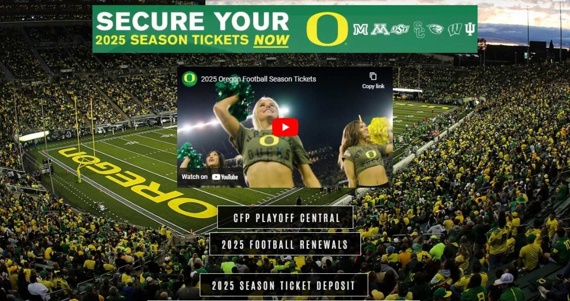 Oregon Ducks Football Team October 2025