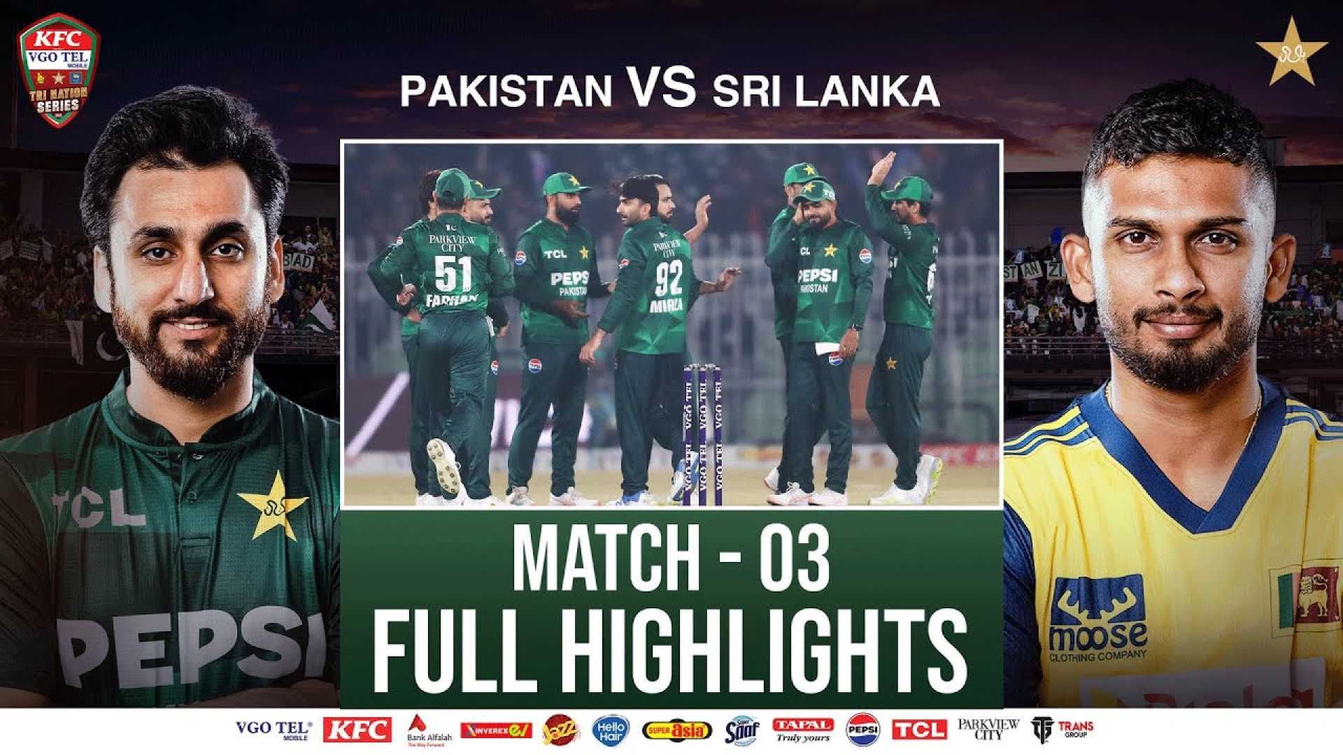 Pakistan Vs Sri Lanka Cricket Tri Series