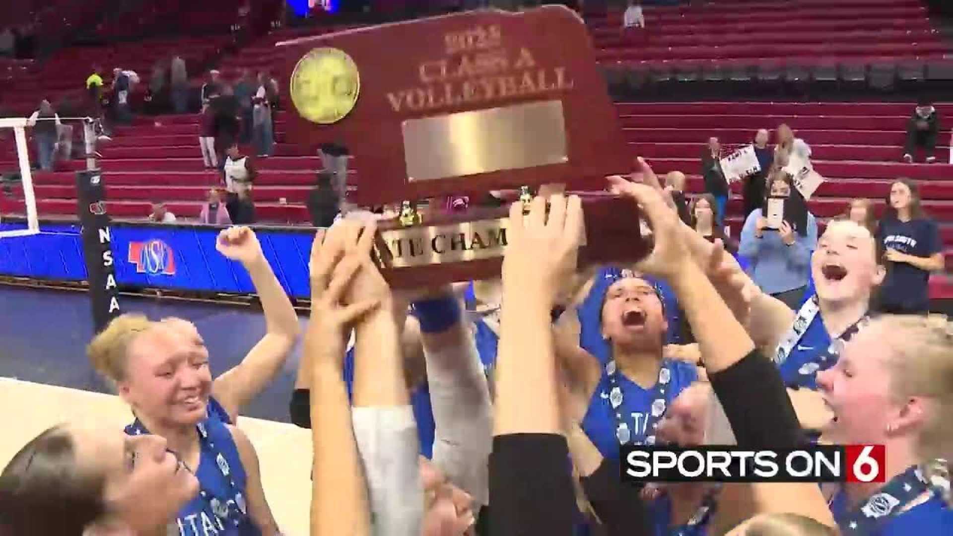 Papillion La Vista South Volleyball Team Celebration