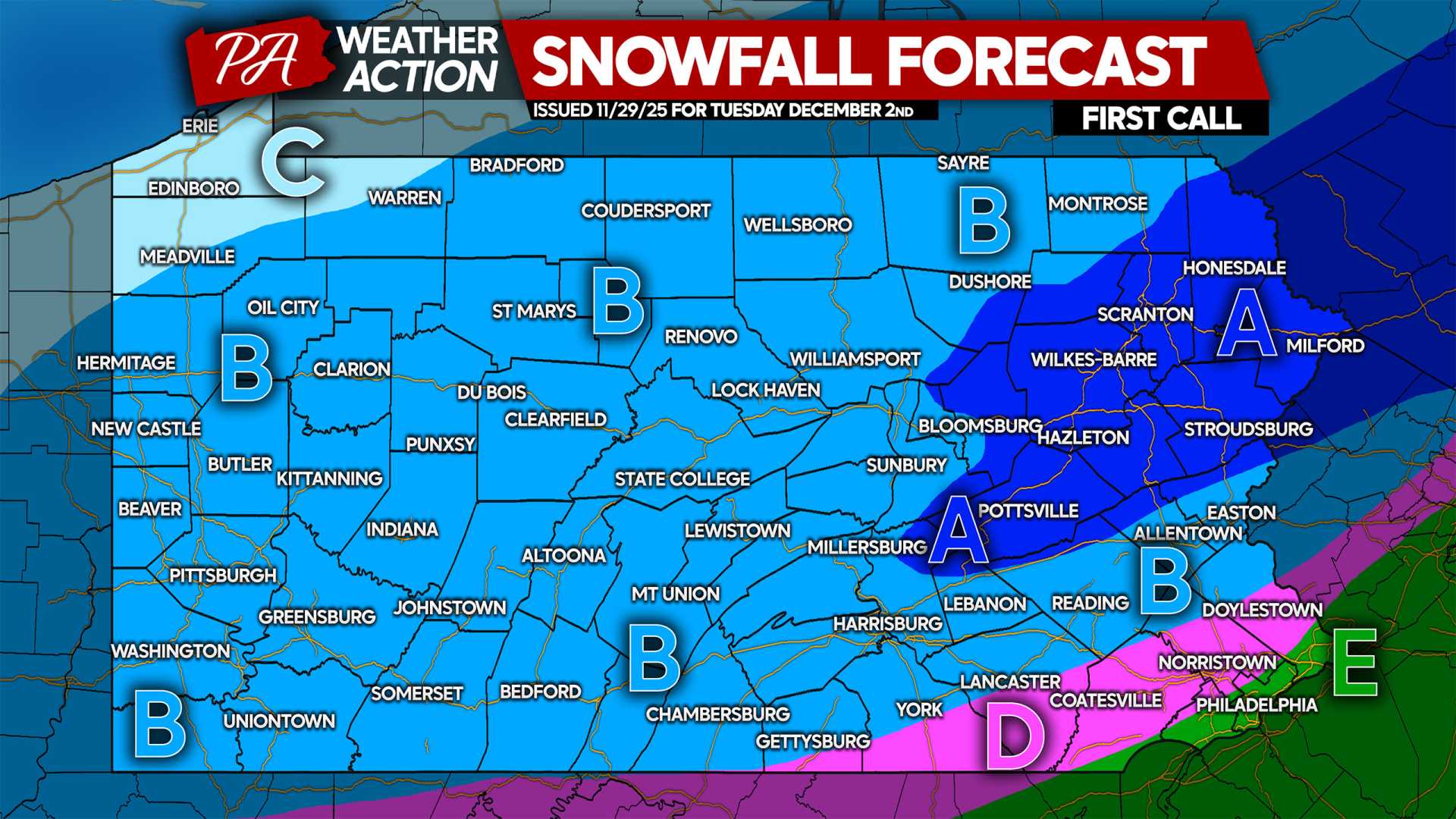 Pennsylvania Winter Weather Forecast