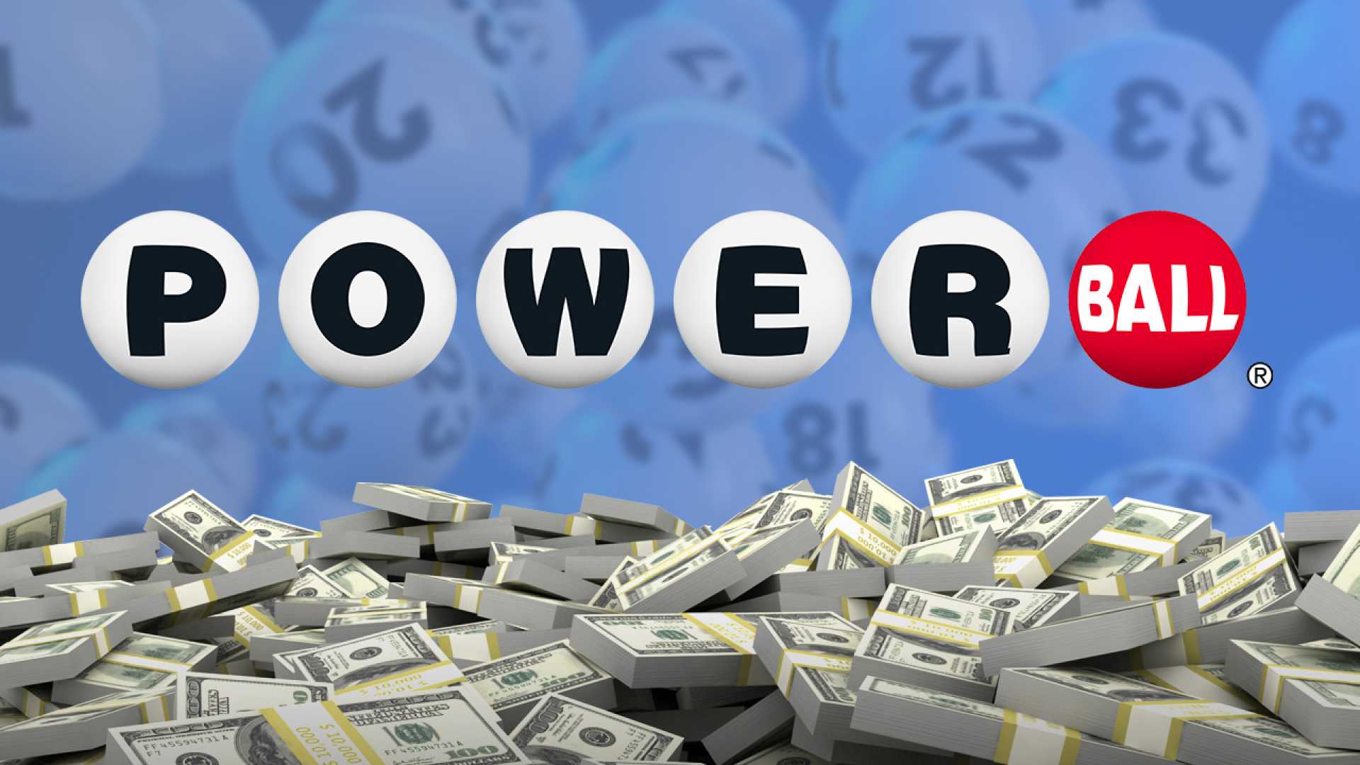 Powerball Jackpot Logo And Lottery Numbers