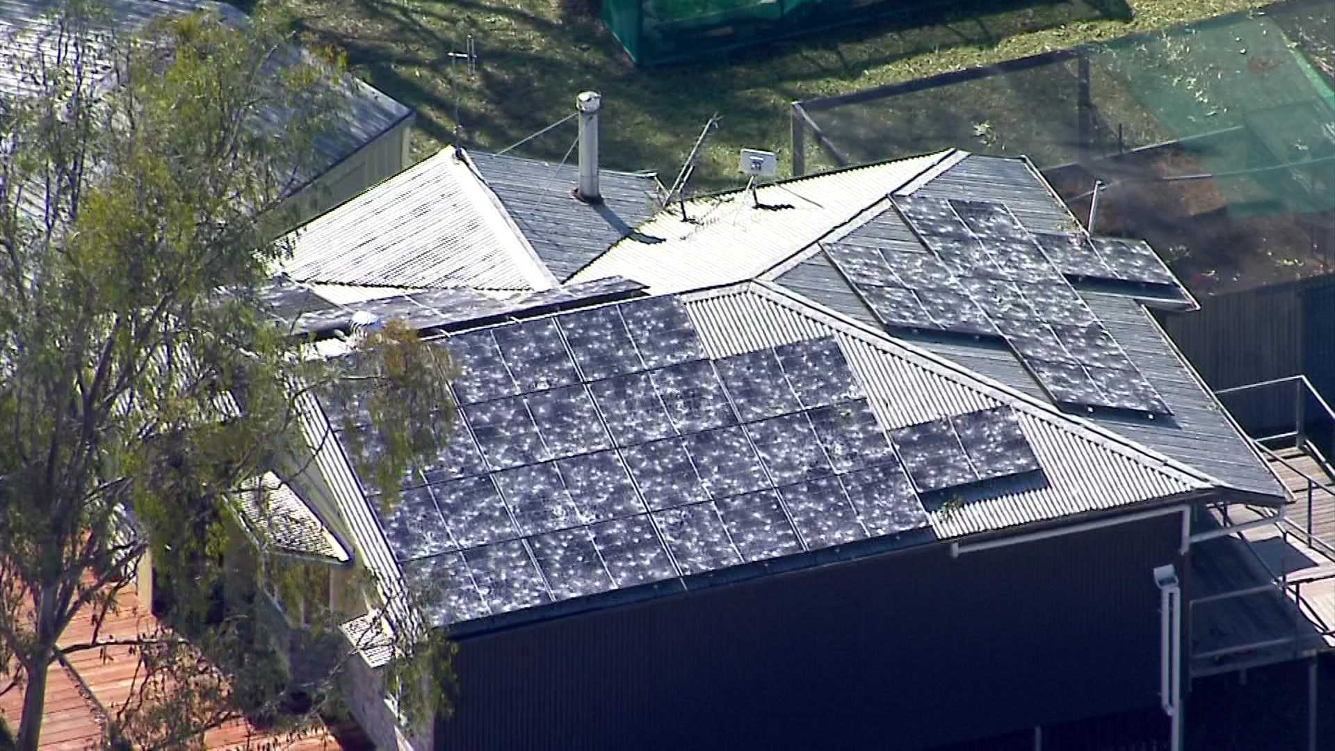 Queensland Giant Hail Solar Panels